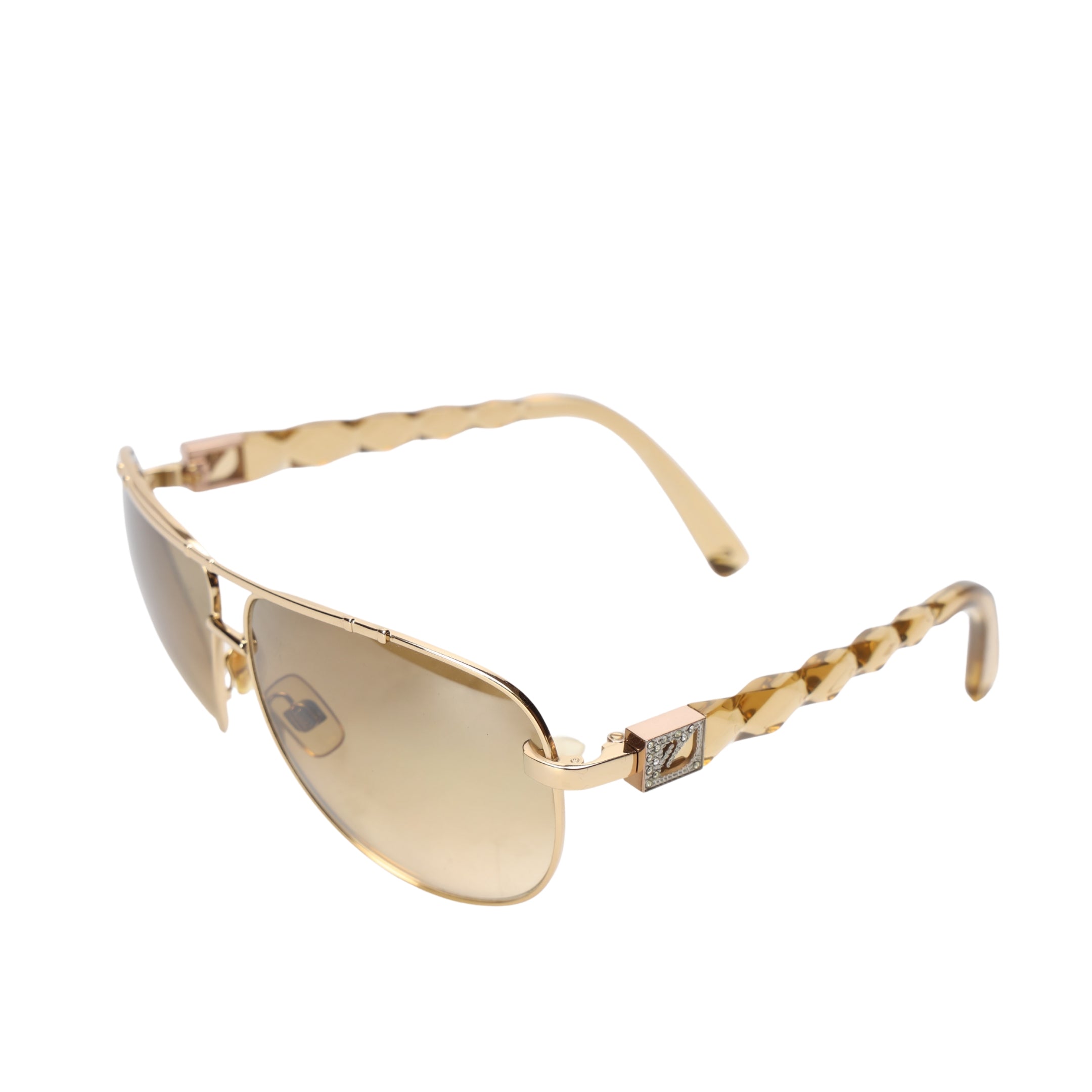 Swarovski Golden Yellow Alligator Sunglasses