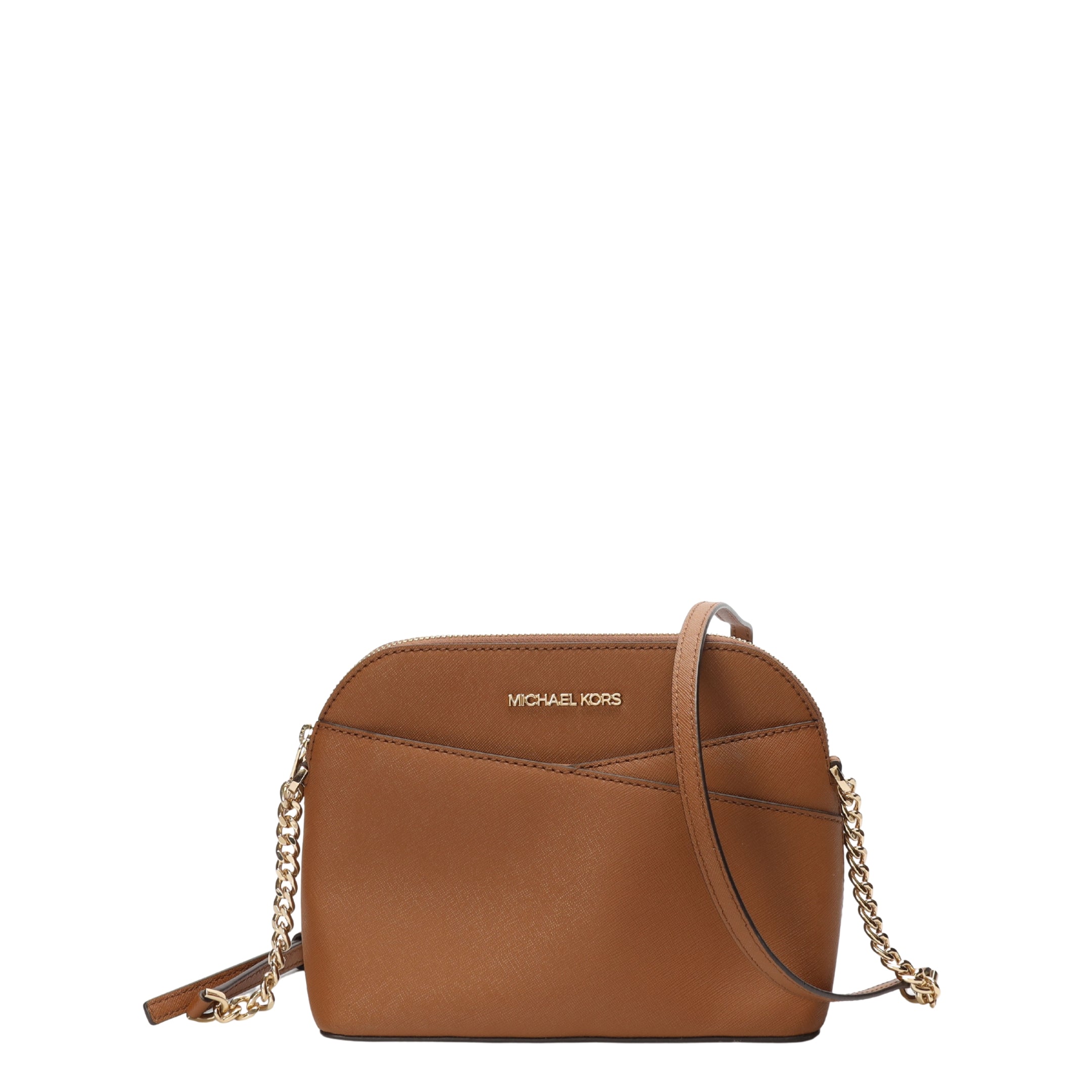 Michael Kors Tan Jet Set Travel Dome Crossbody Bag