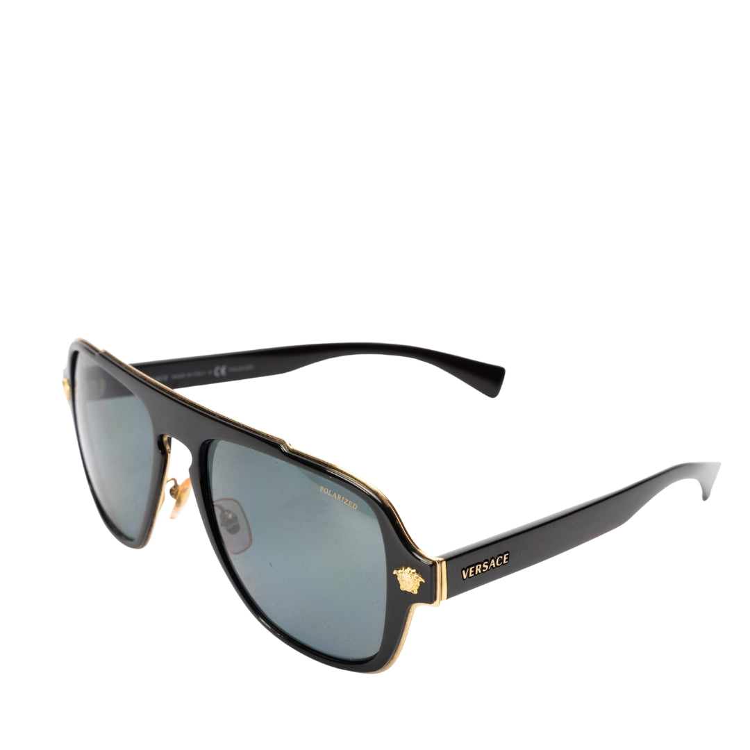 Versace Polarised Medusa Retro Charm Sunglasses