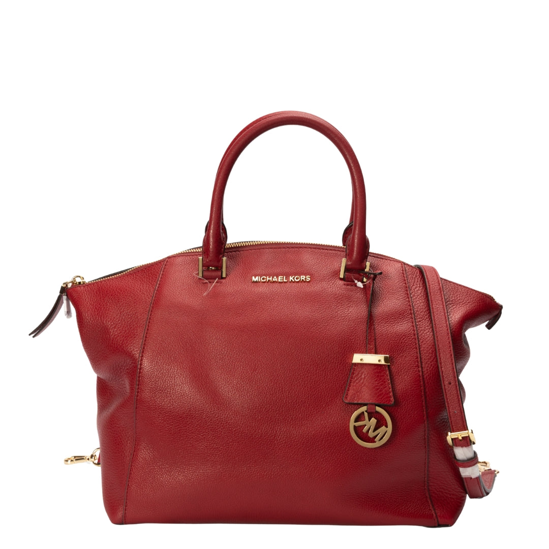 Michael Kors Red Riley Convertible Tote