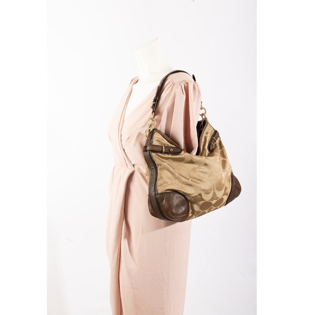 Coach Peyton Signature Canvas Hobo Bag