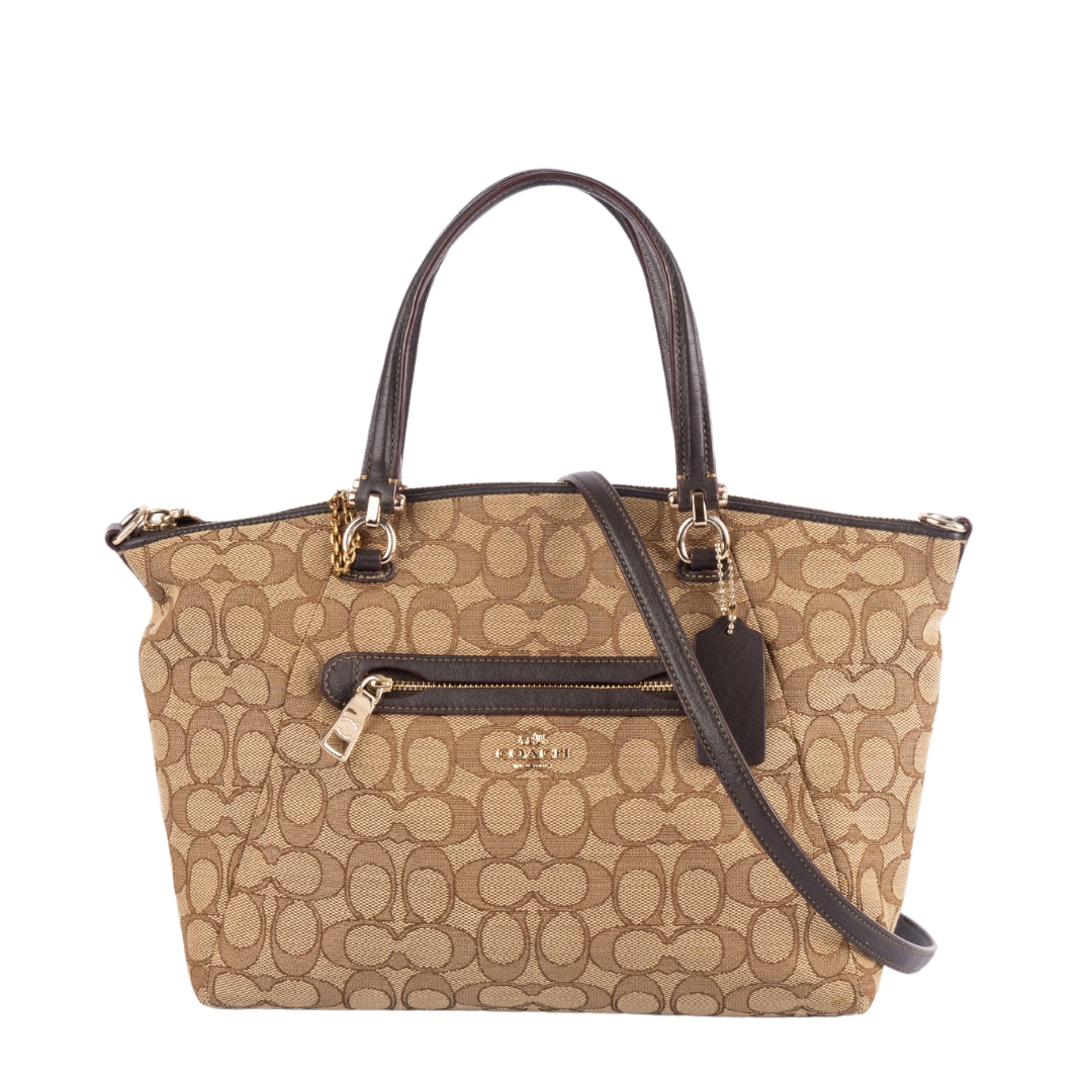 Coach Signature Jacquard Prairie Satchel