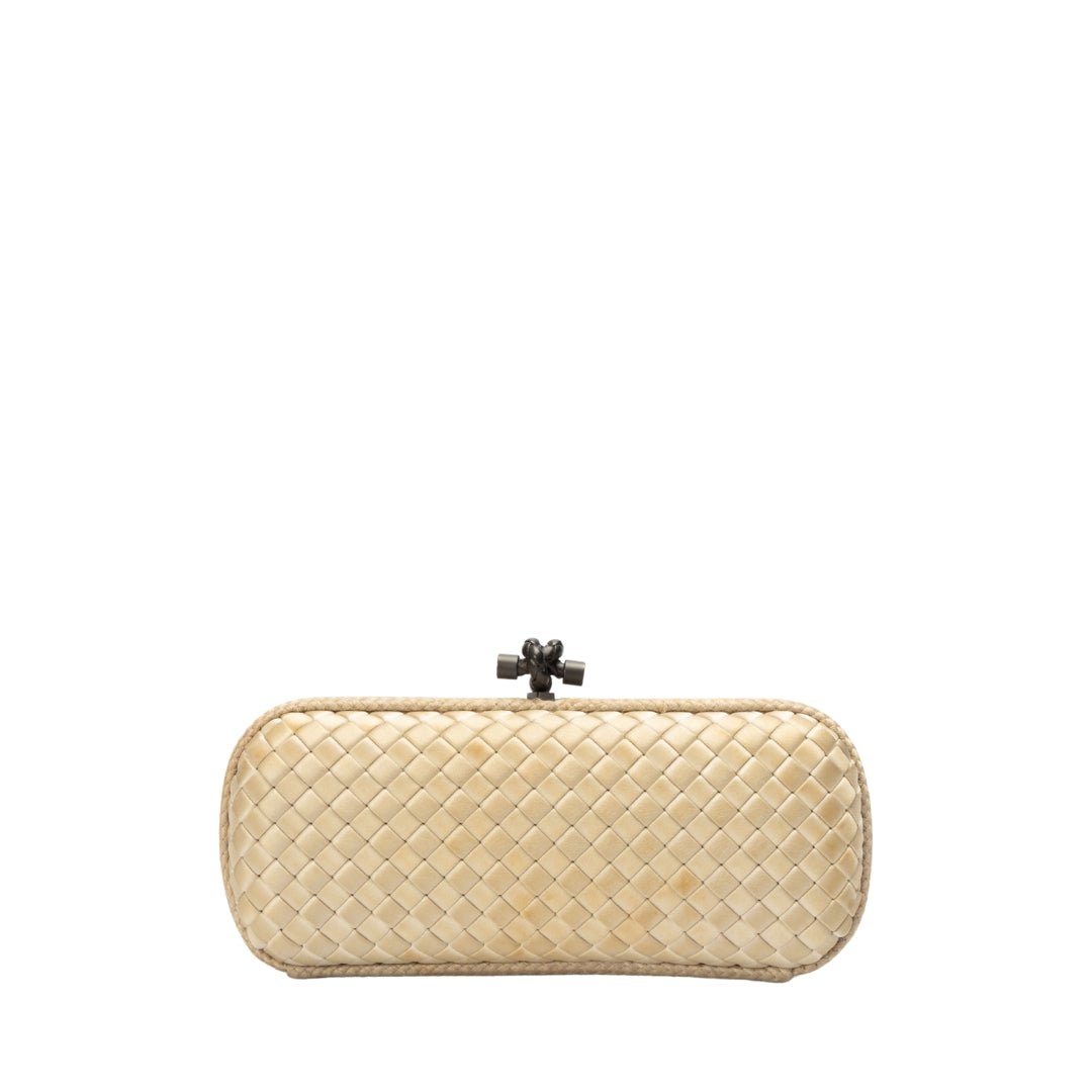 Bottega Veneta Satin Knot Minaudiere Clutch