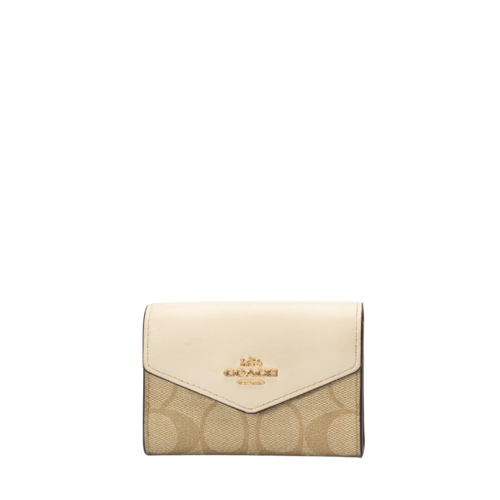Coach Flap Card Case In Signature Canvas
