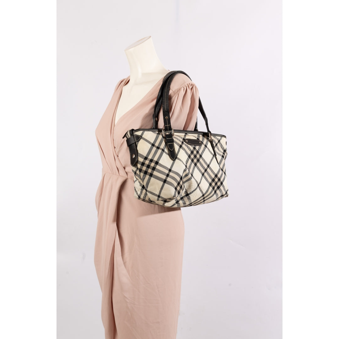 Burberry Nova Check Canvas Tote Bag