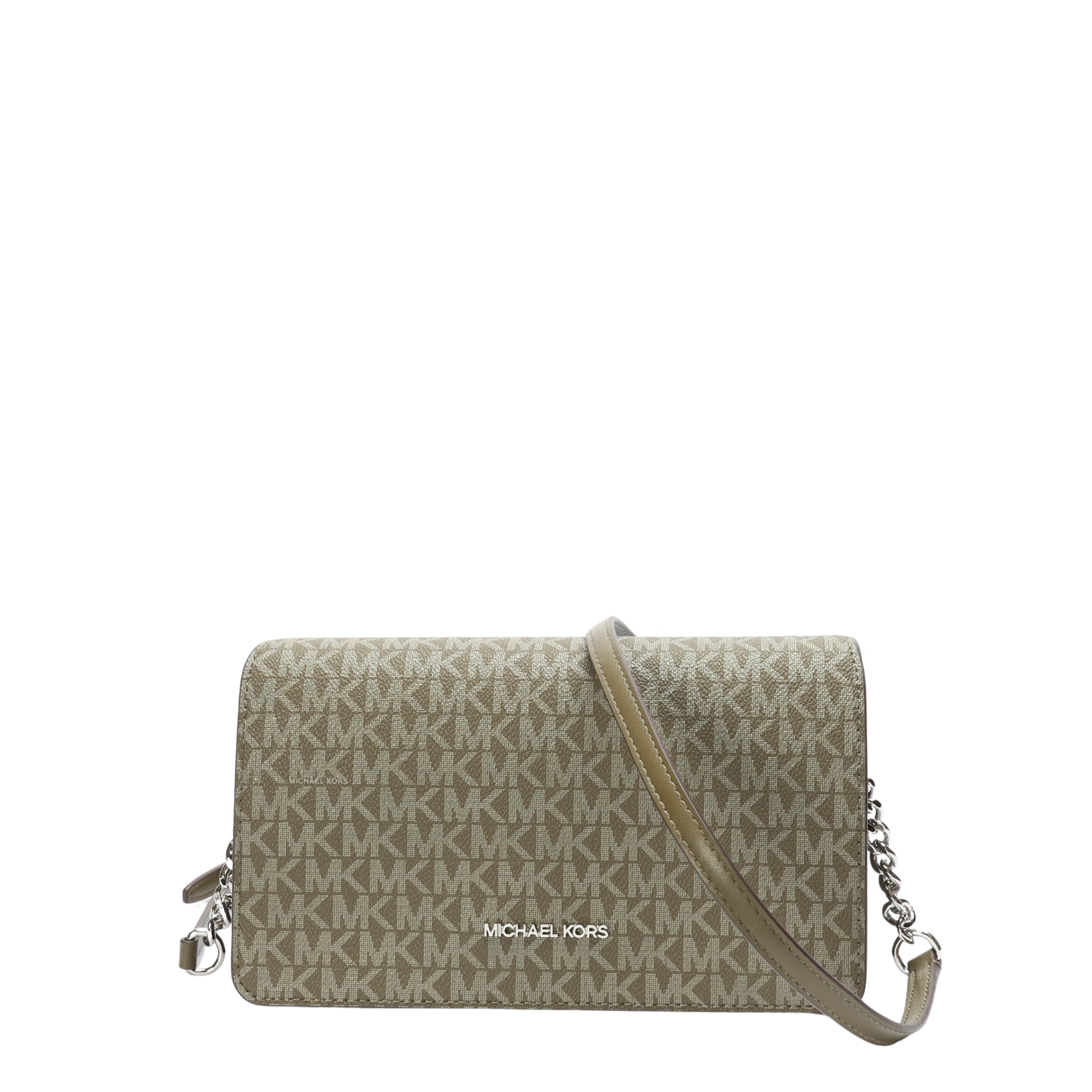 Michael Kors Olive Jet Set Signature Logo Crossbody Bag