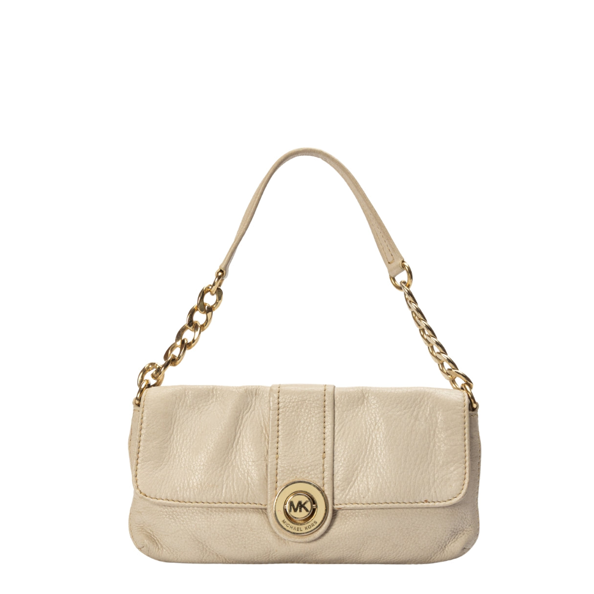 Michael Kors Cream Flap Baguette