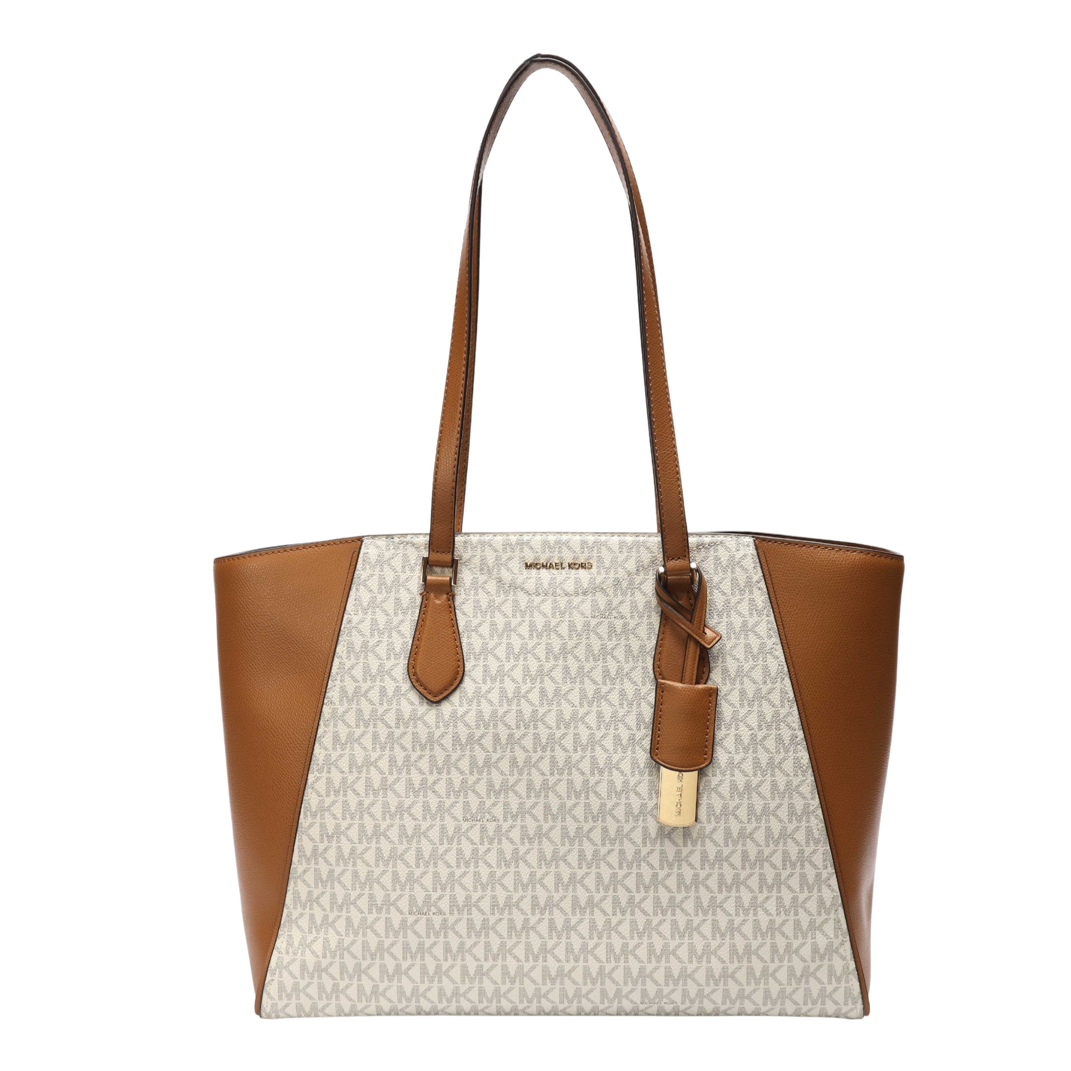 Michael Kors Taryn Large Vanilla Acorn Logo Tote