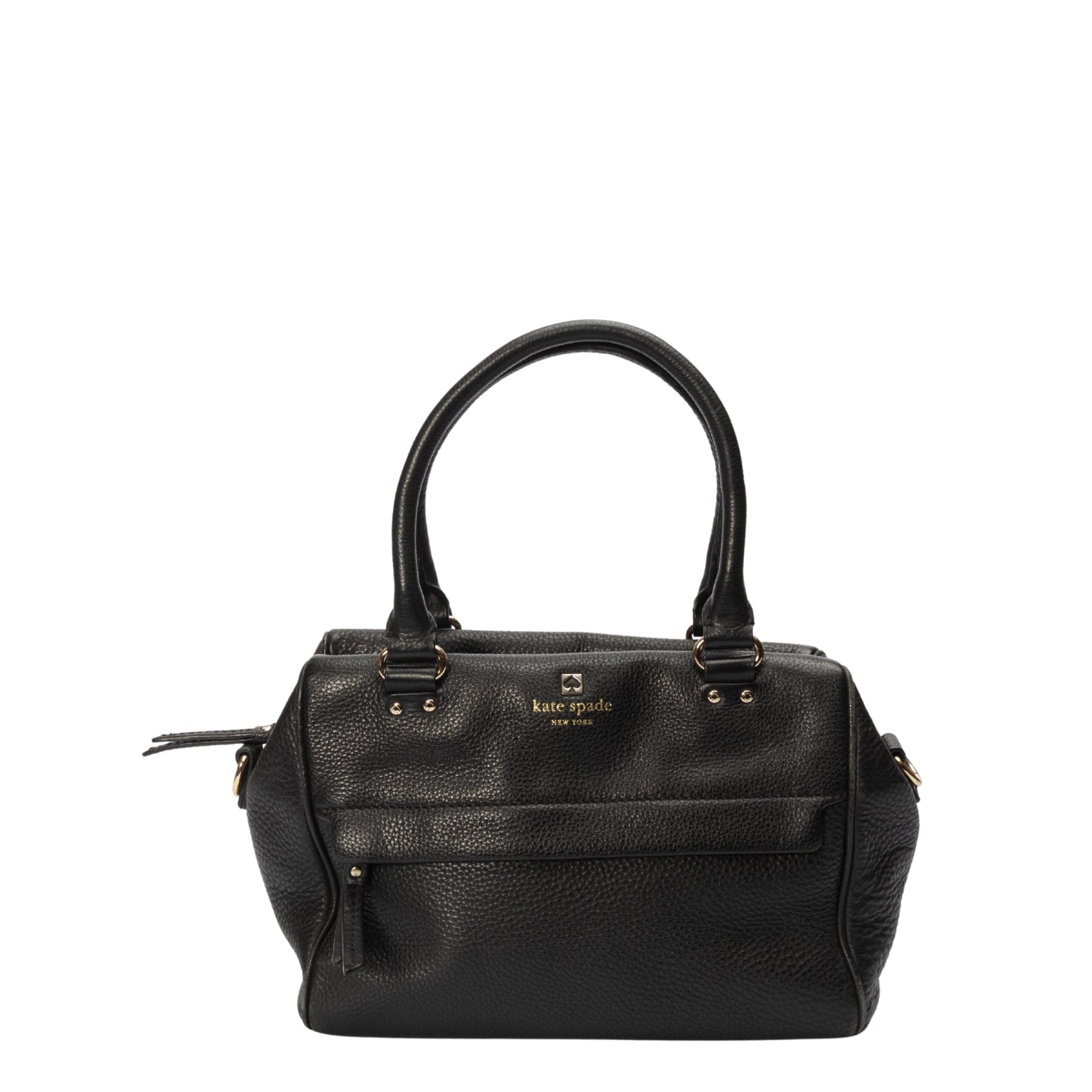 Kate Spade Black Leather Zip Satchel