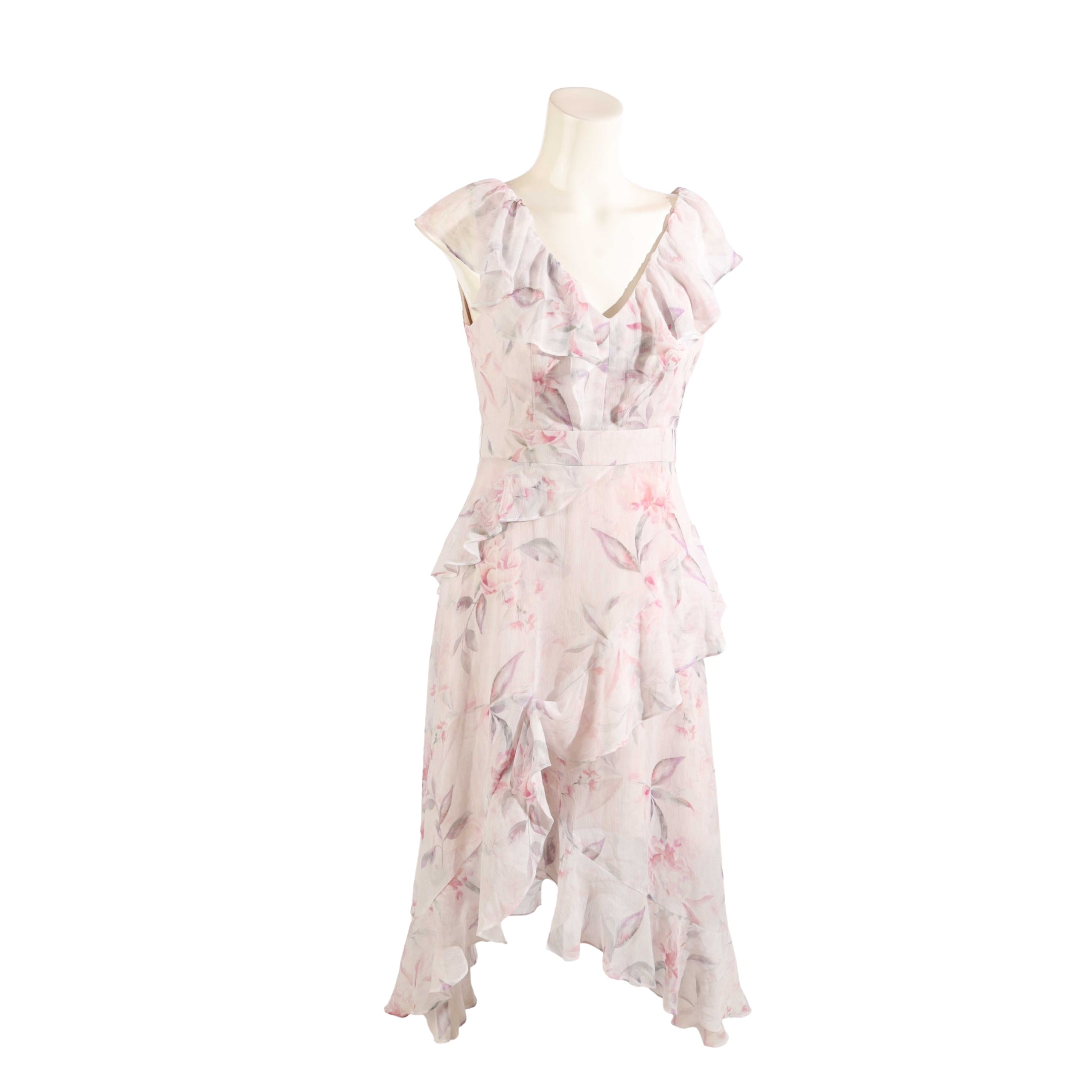 Forever New Stephanie Floral A-line Dress with Ruffles