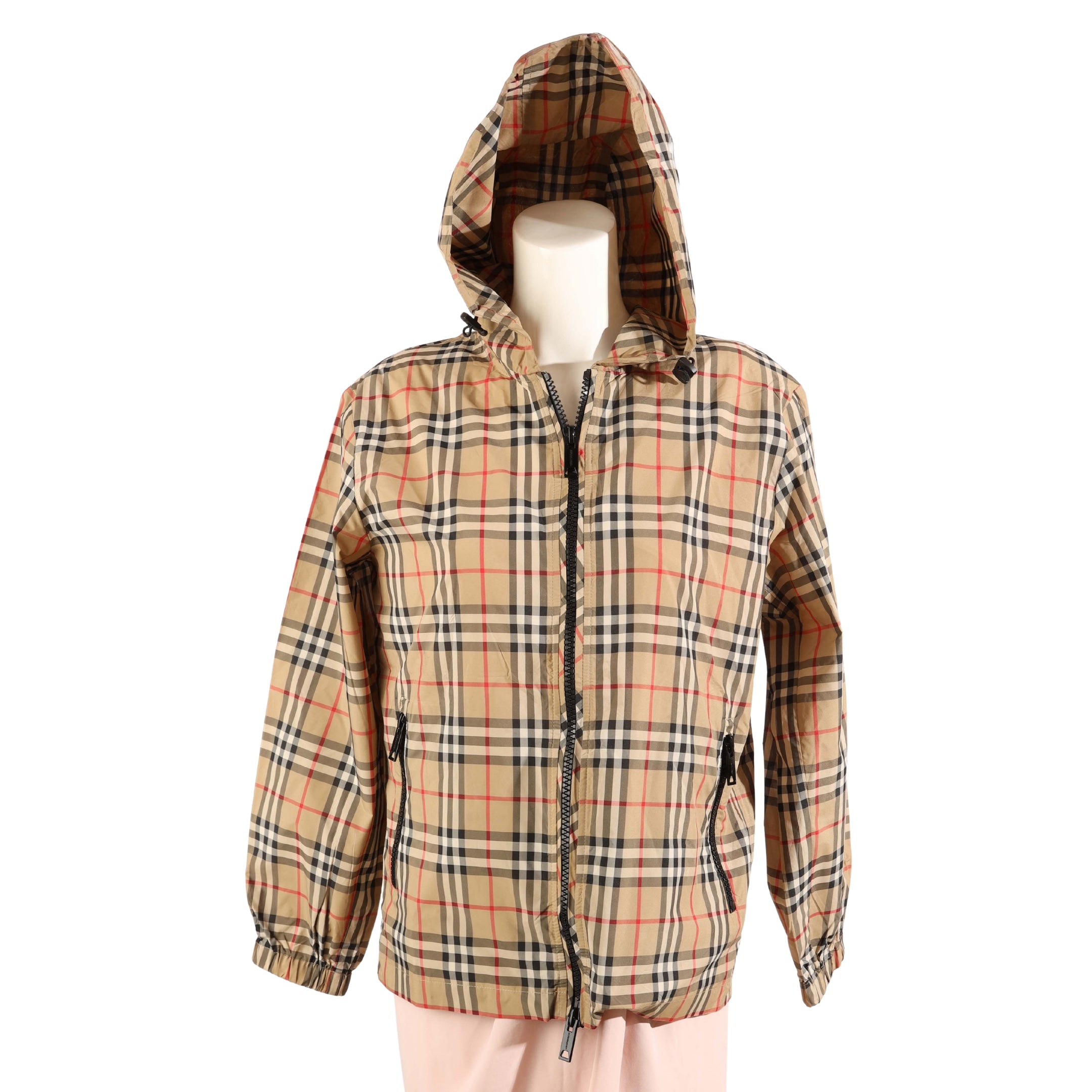 Burberry Check Nylon Hooded Jacket