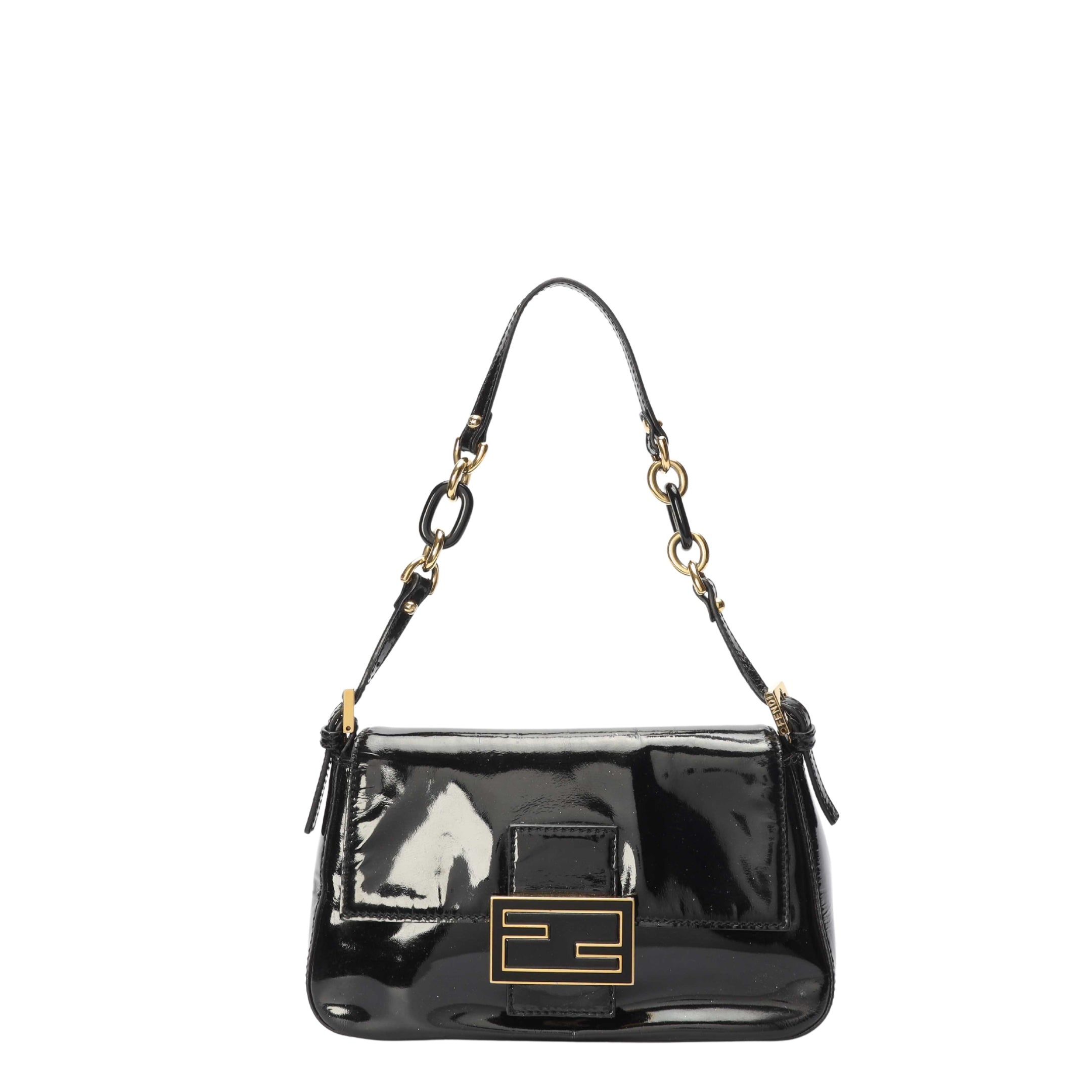Fendi Black Mamma Forever Flap Shoulder Bag
