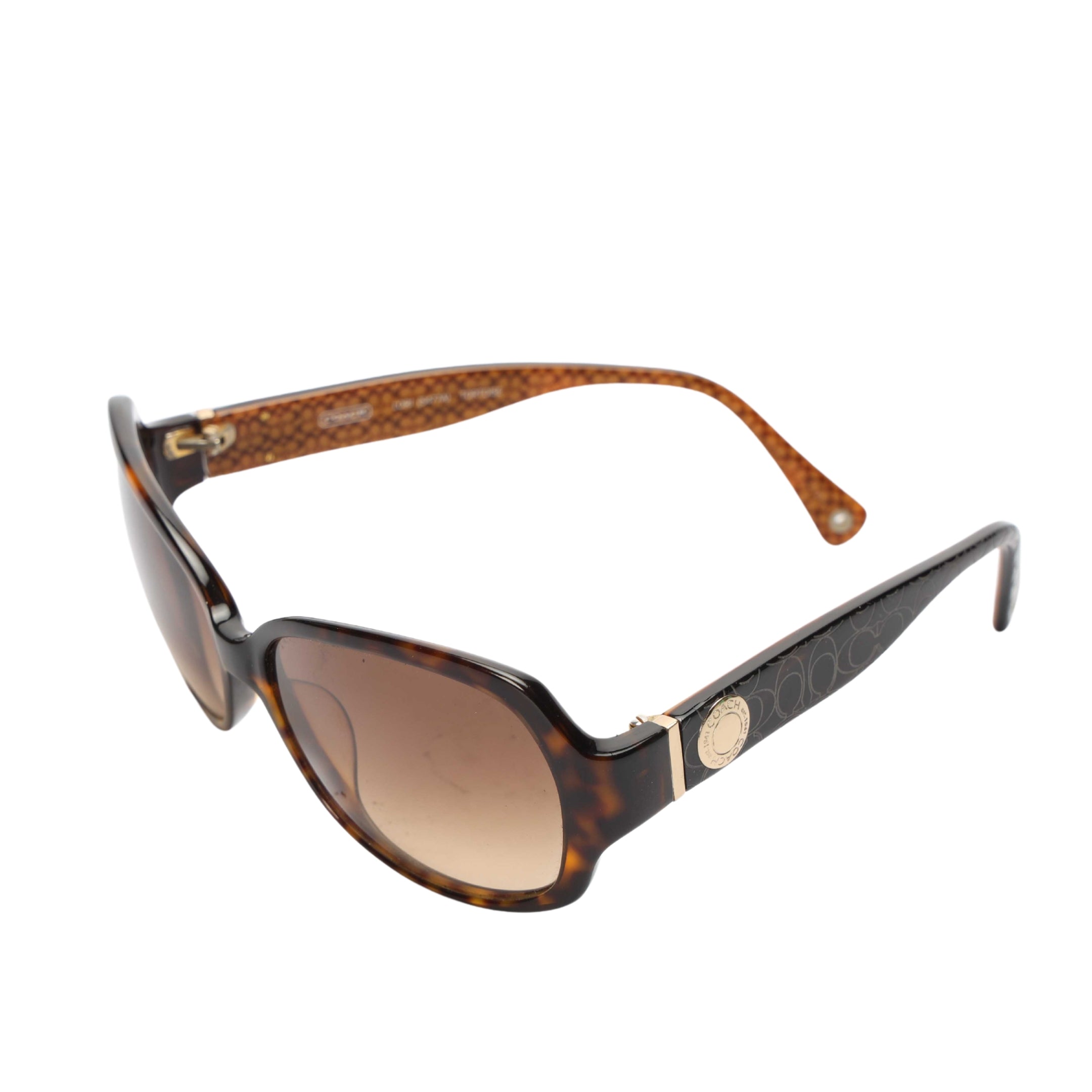 Coach Signature Logo Frame Brown Sunglasses