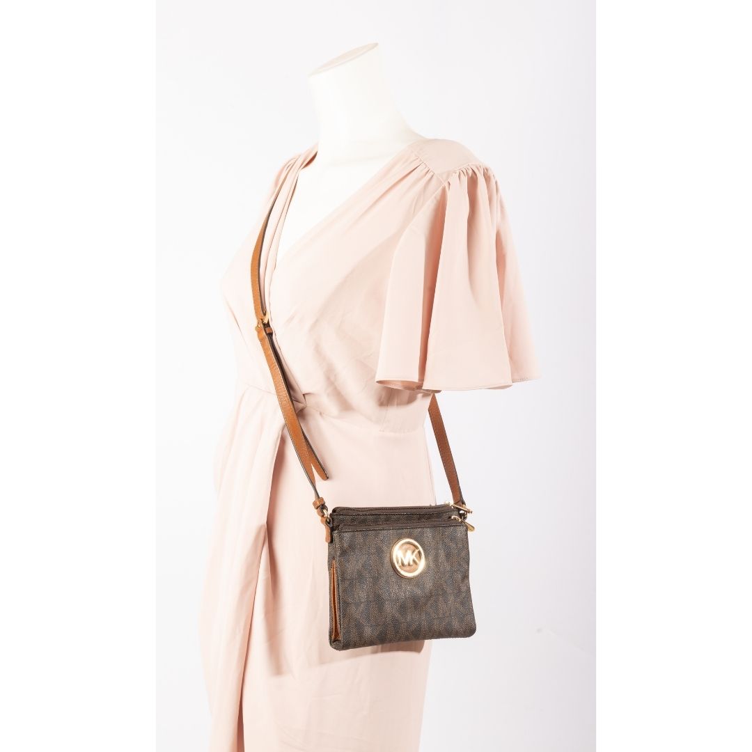 Michael Kors Fulton Signature Crossbody Bag