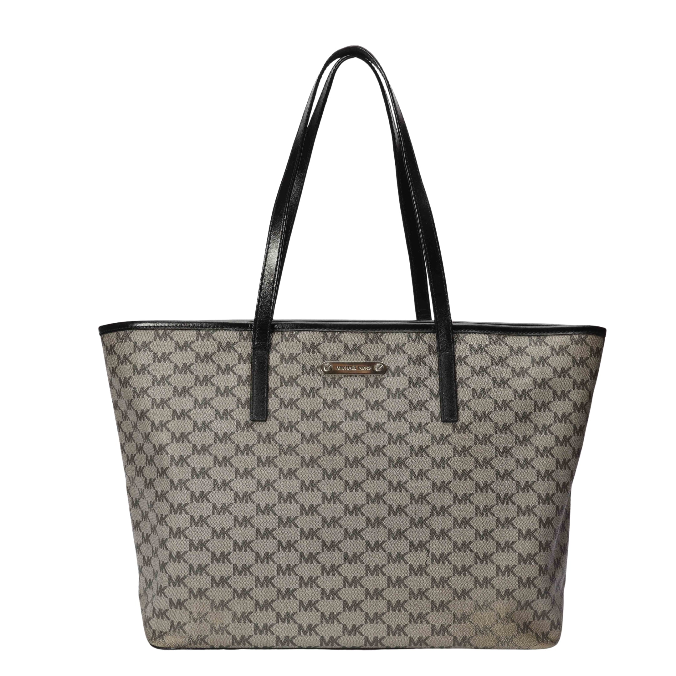 Michael Kors Emry Large Black & Grey Logo Tote