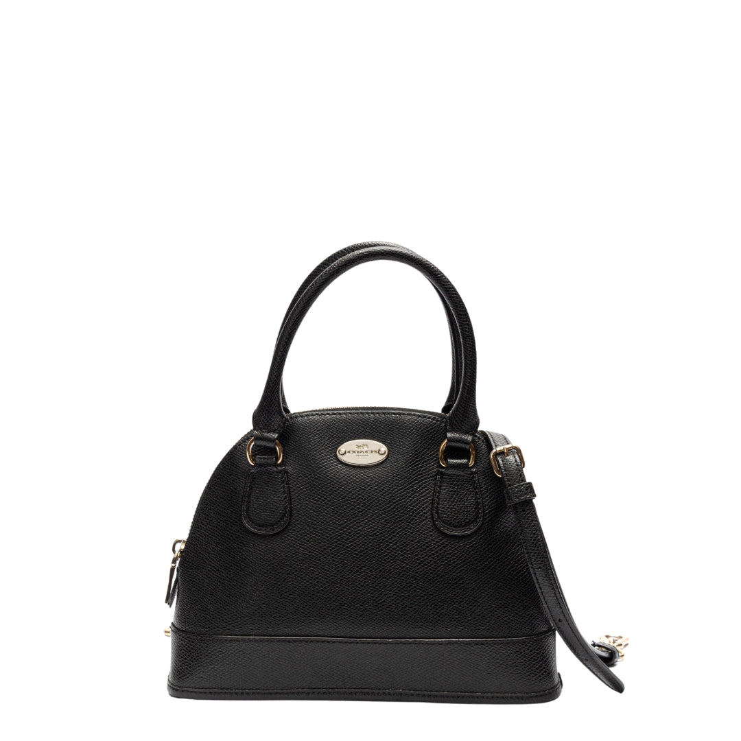 Coach Black Cora Dome Convertible Satchel