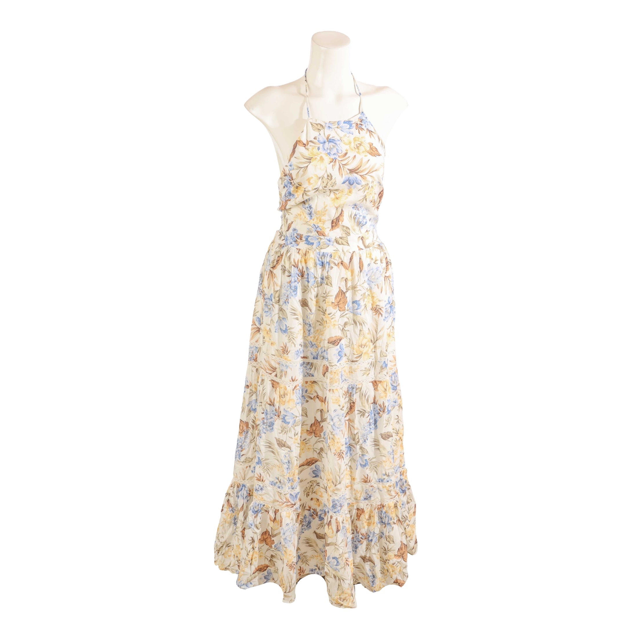 Forever New White Floral Halter Neck Maxi Dress