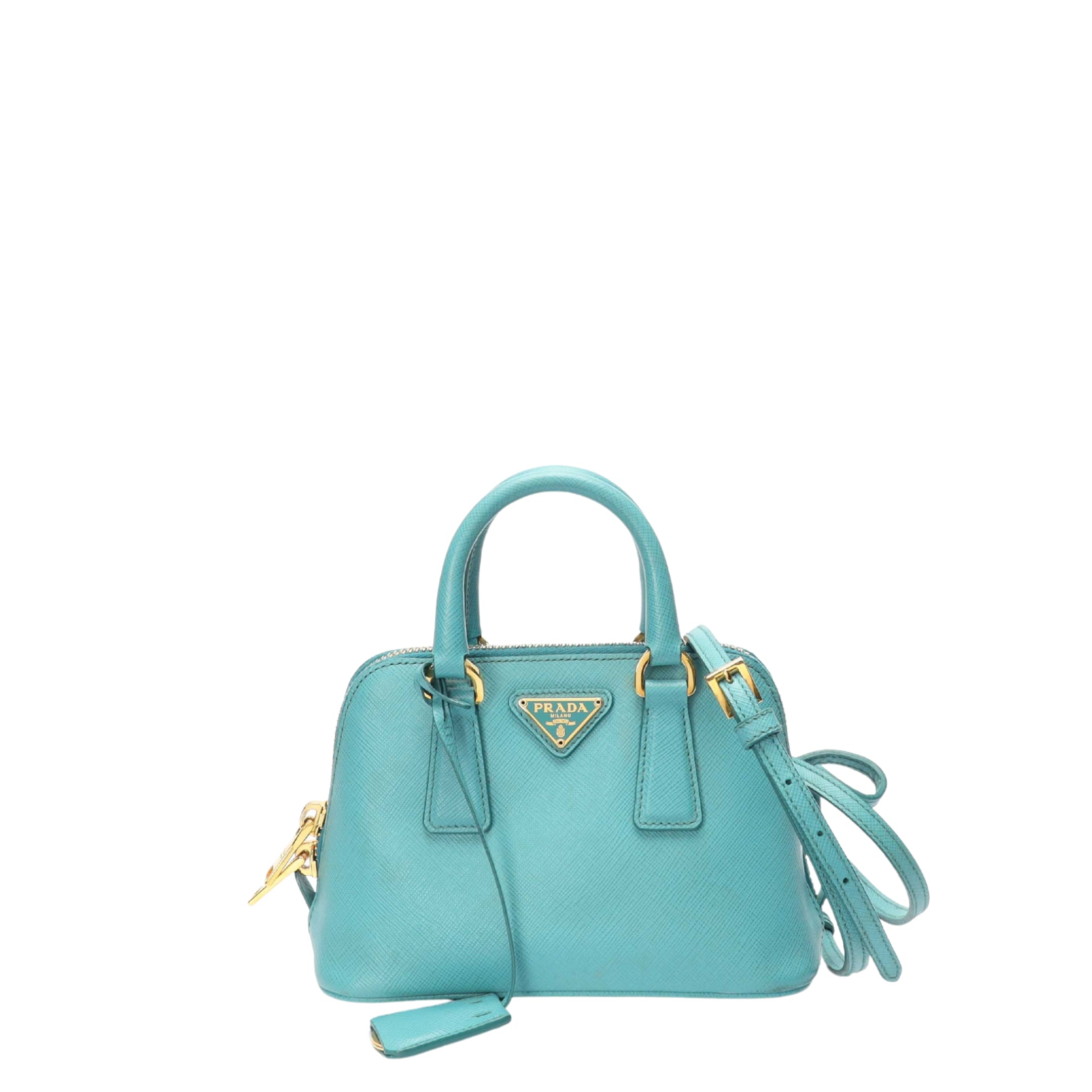 Prada Blue Mini Promenade Satchel Crossbody Bag