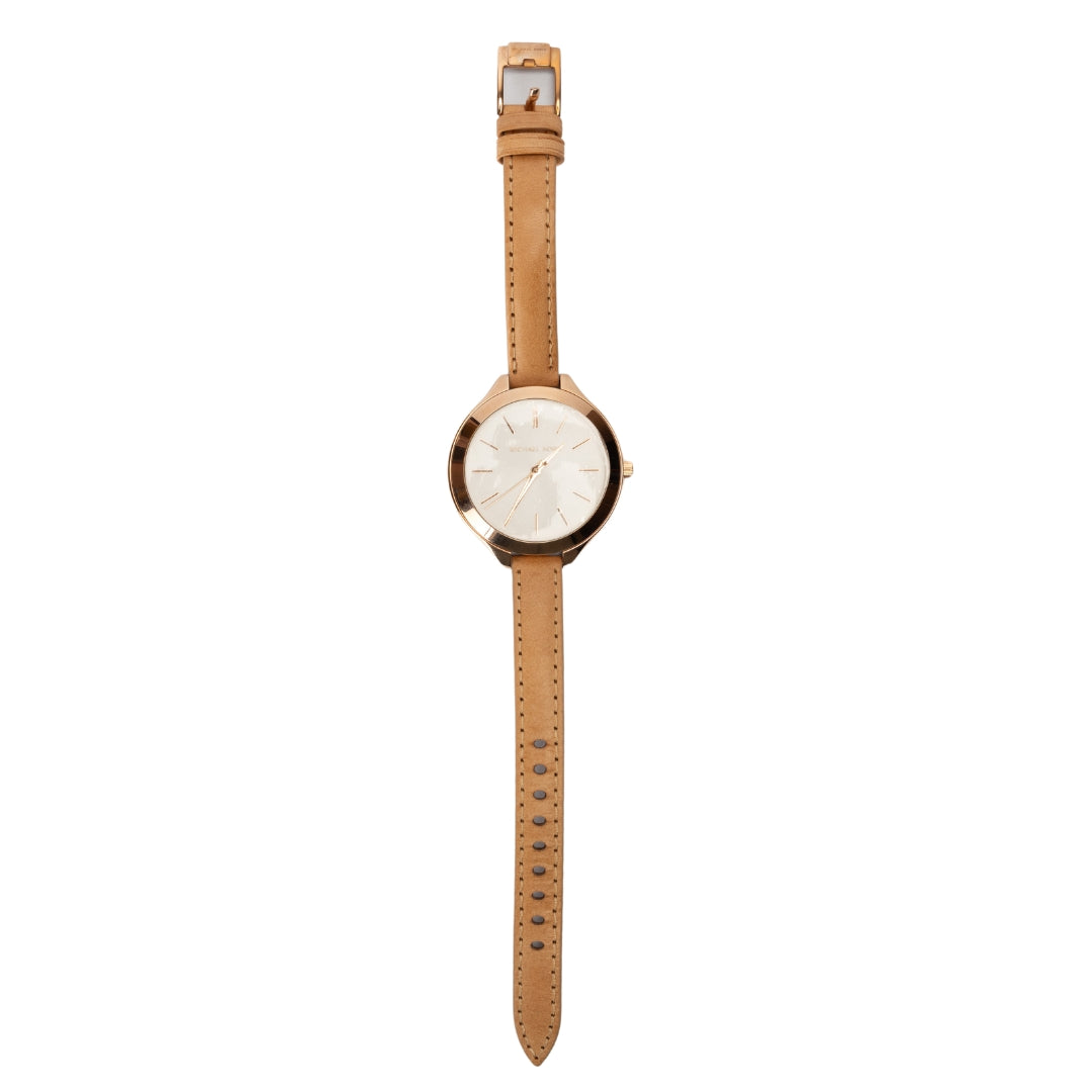 Michael Kors Slim Runway White Dial Watch