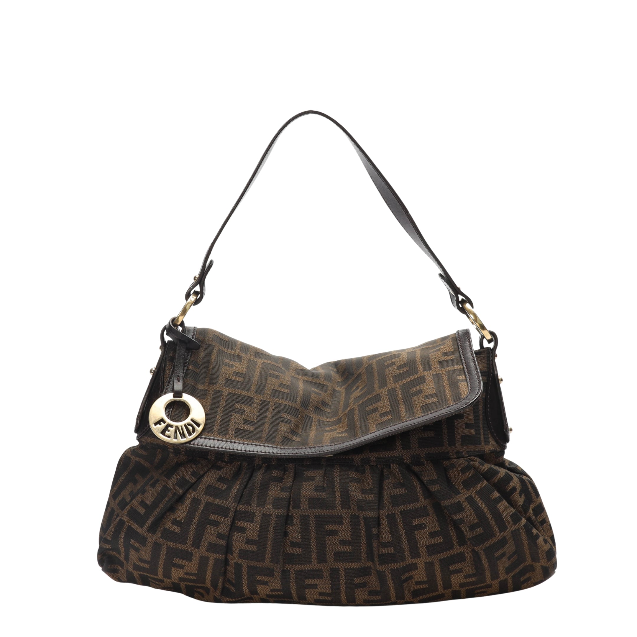 Fendi Brown FF Zucca Hobo Bag