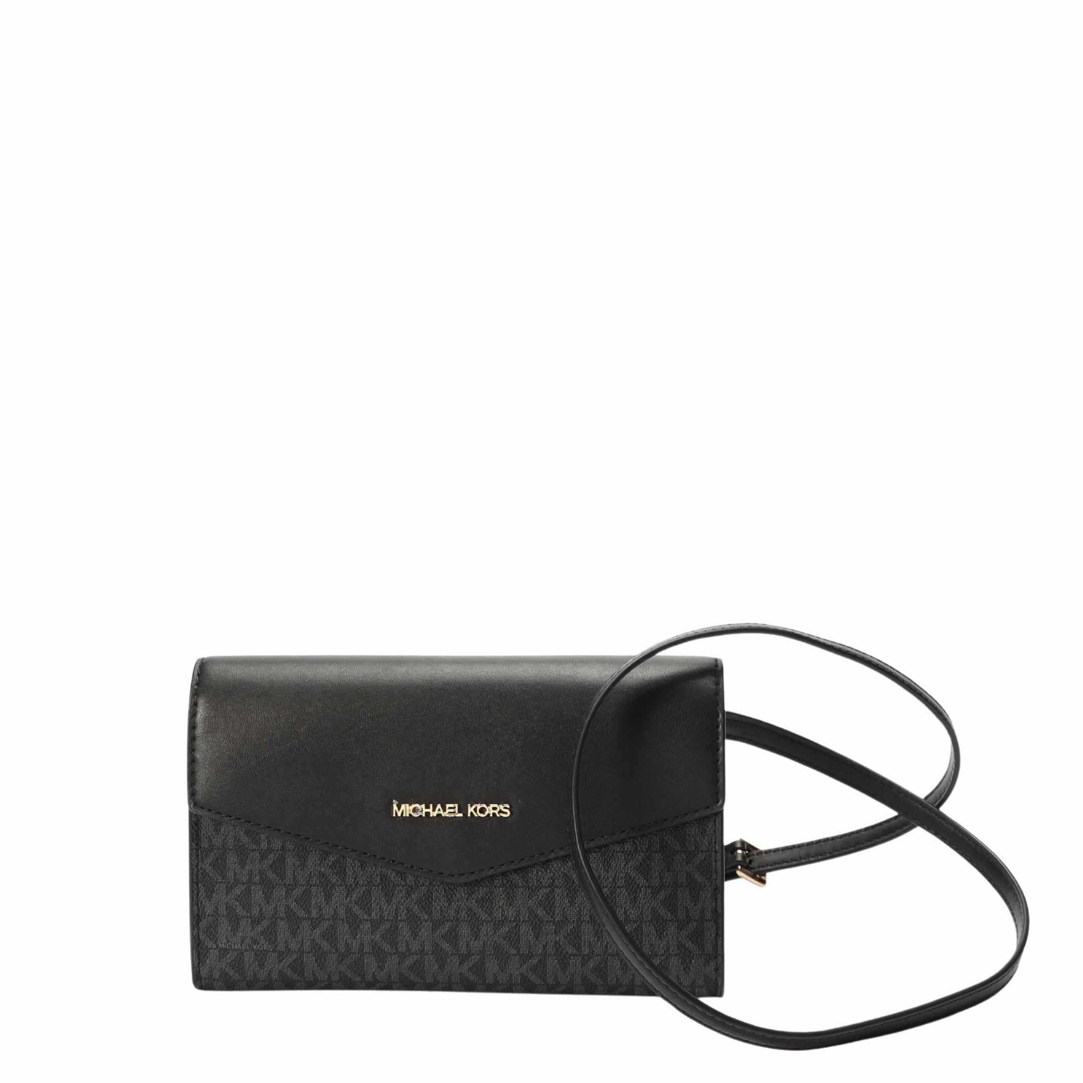 Michael Kors Charlotte Black Logo Cross Body Wallet