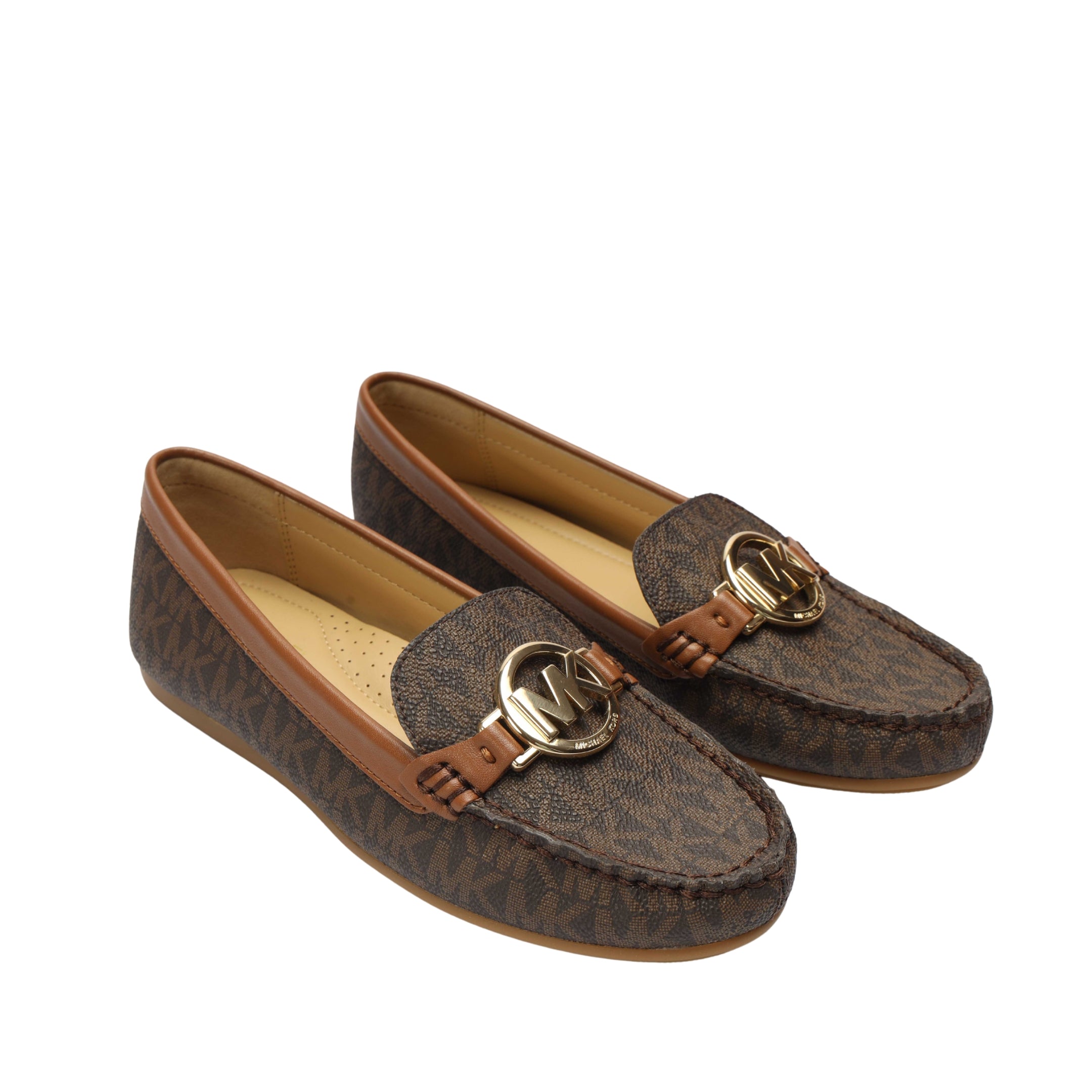 Michael Kors Fulton Brown Signature Logo Moccasin