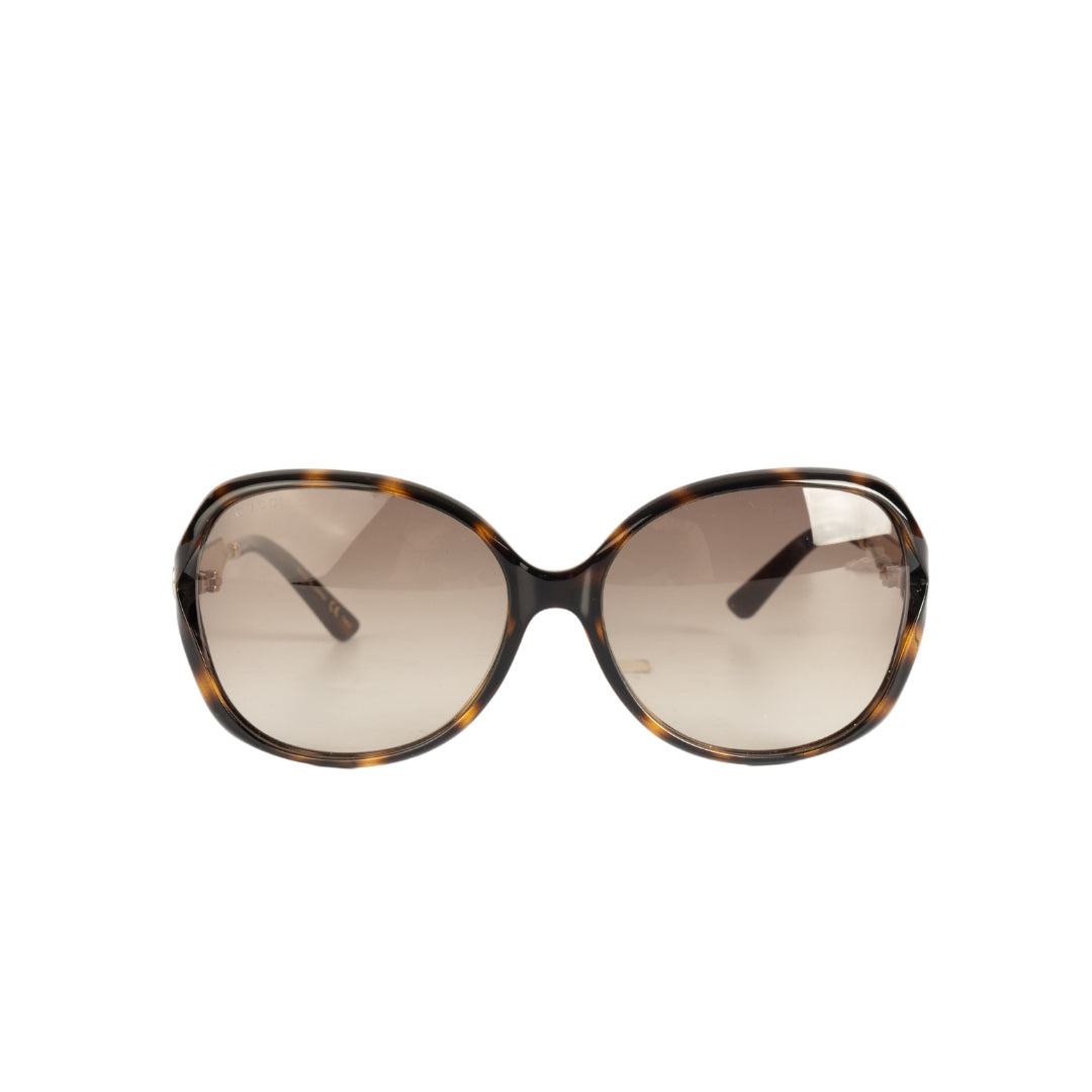 Gucci Tortoise Oversize Round Sunglasses