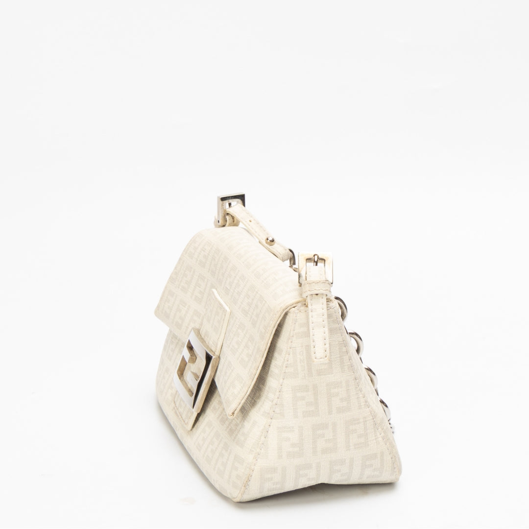Fendi Off White Zucchino Mama Forever Shoulder Bag