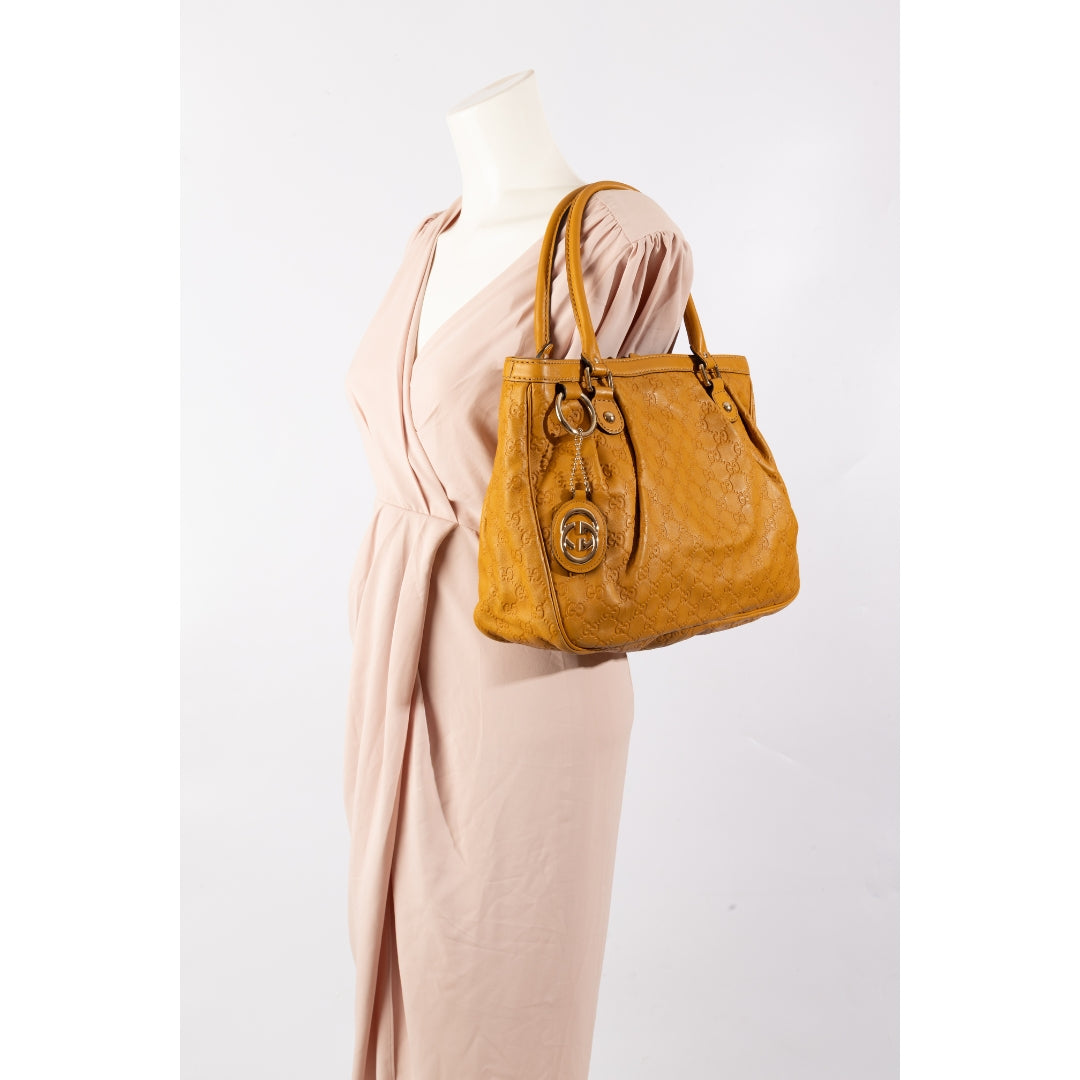 Gucci Mustard Guccissima Leather Sukey Tote