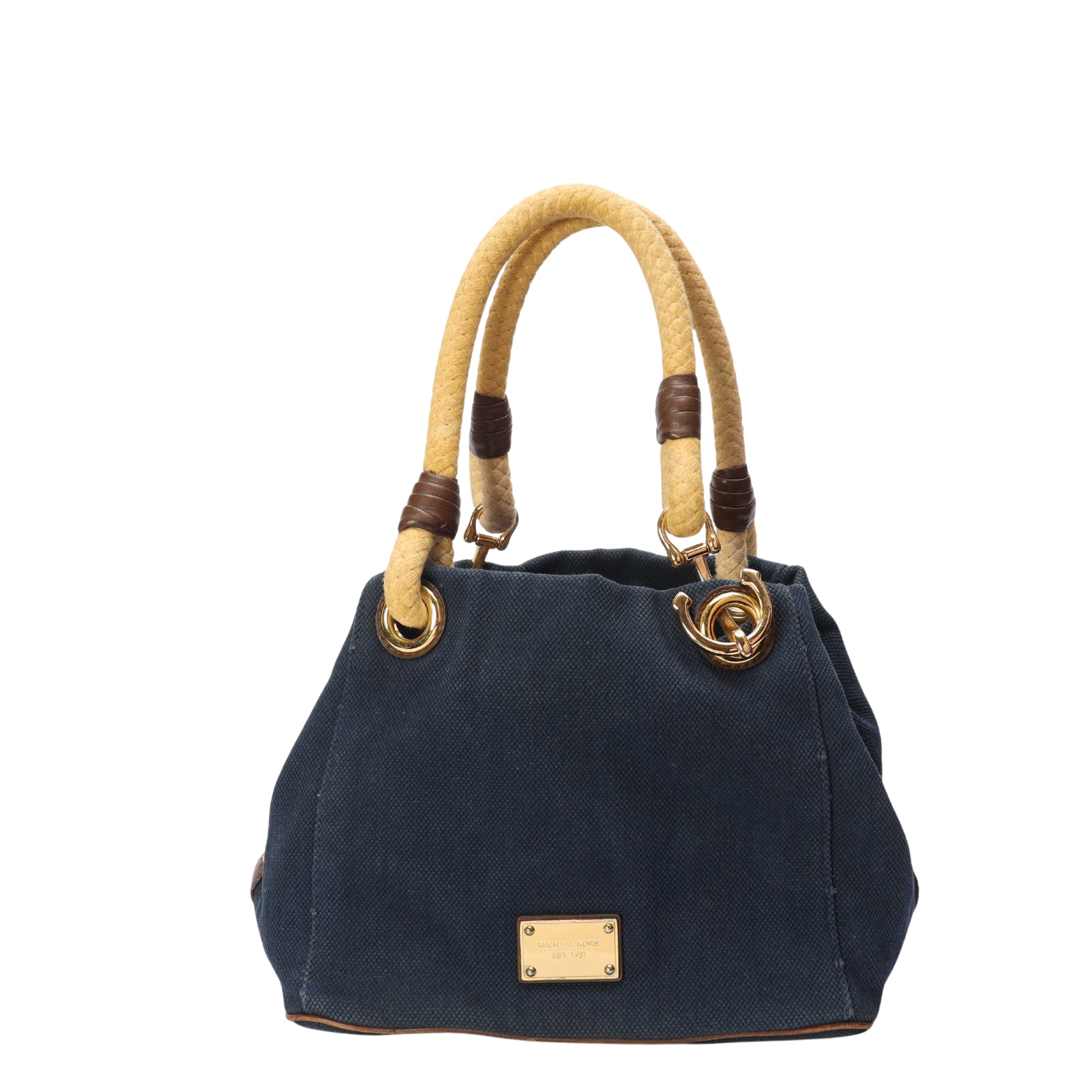 Michael Kors Navy Blue Marina Anchor Grab Tote