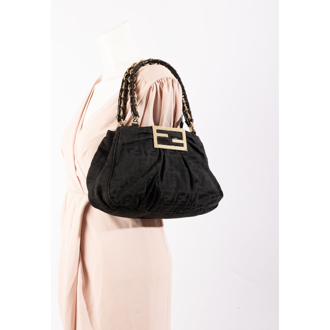 Fendi Zucca Mia Chain Shoulder Bag
