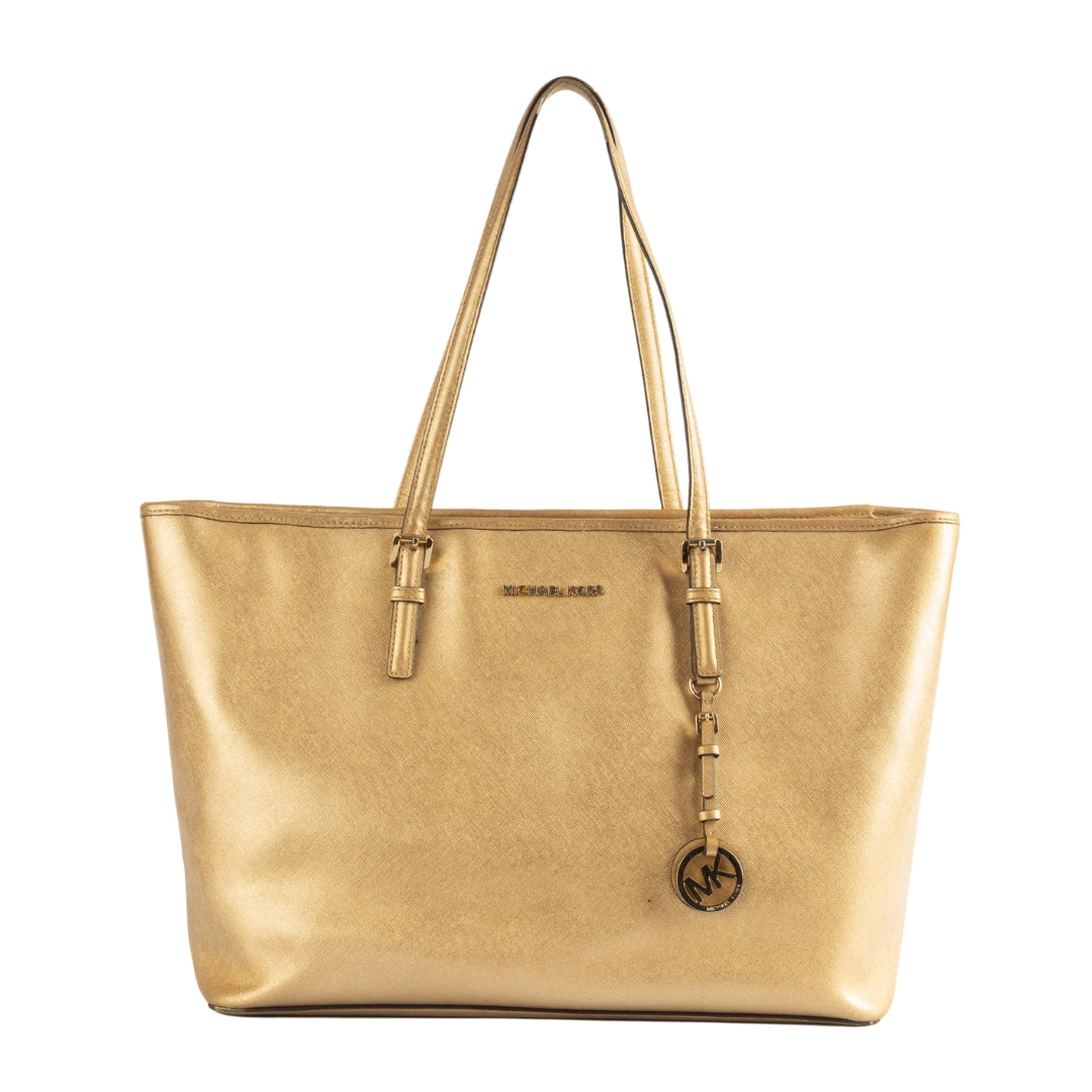 Michael Kors Metallic Jet Set Travel Tote