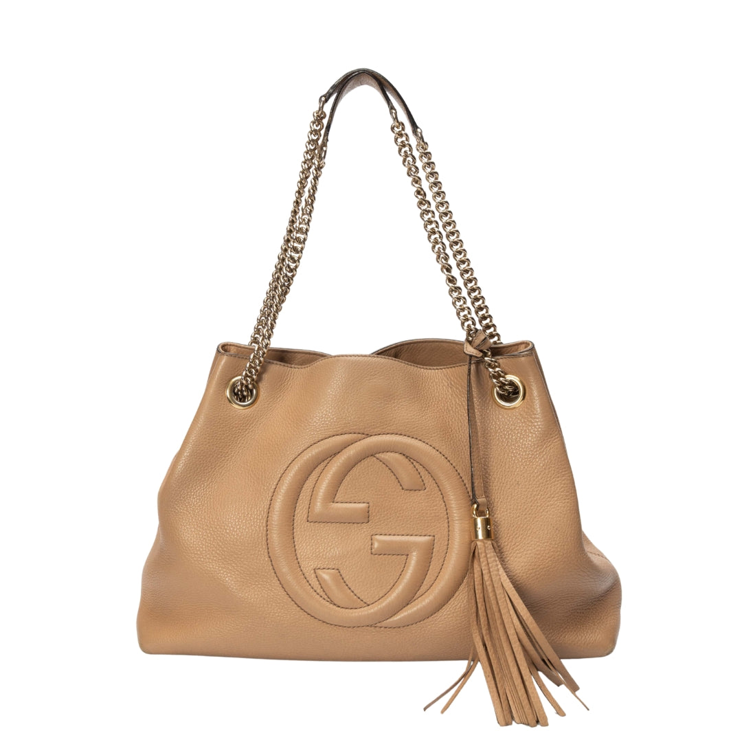 Gucci Brown Camelia Soho Tote