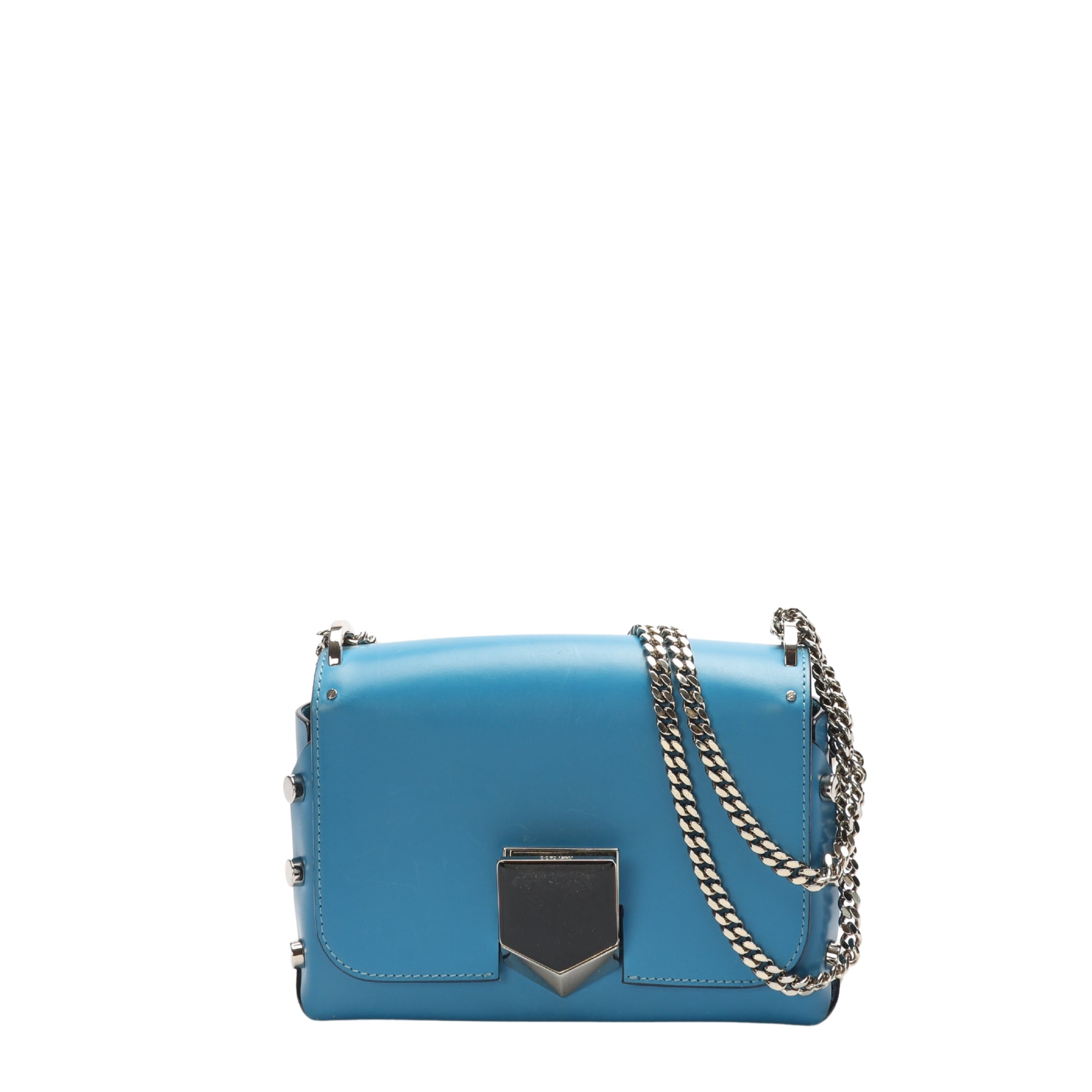 Jimmy Choo Blue Lockett Crossbody Bag