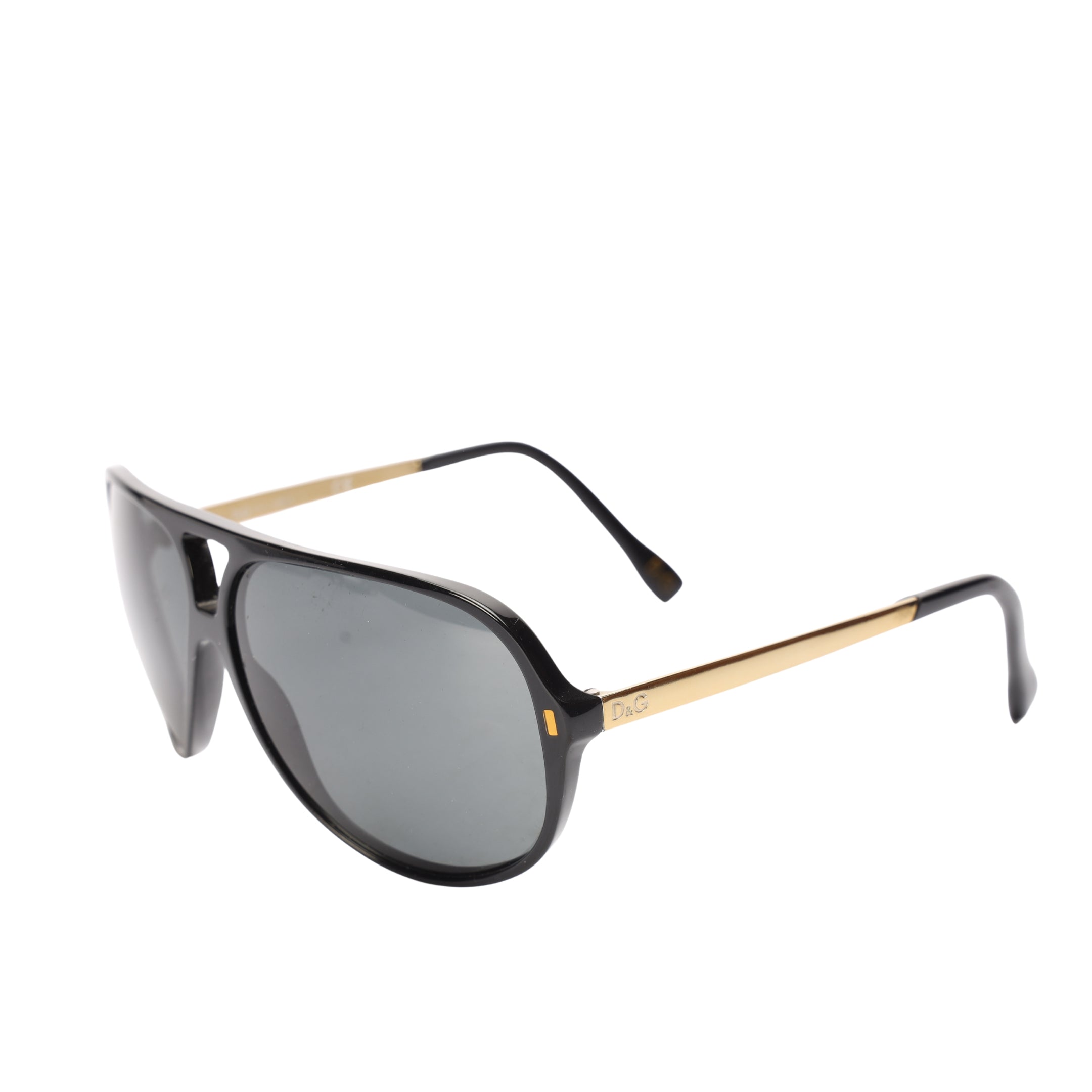 Dolce & Gabbana Aviator Black/Gold Sunglasses