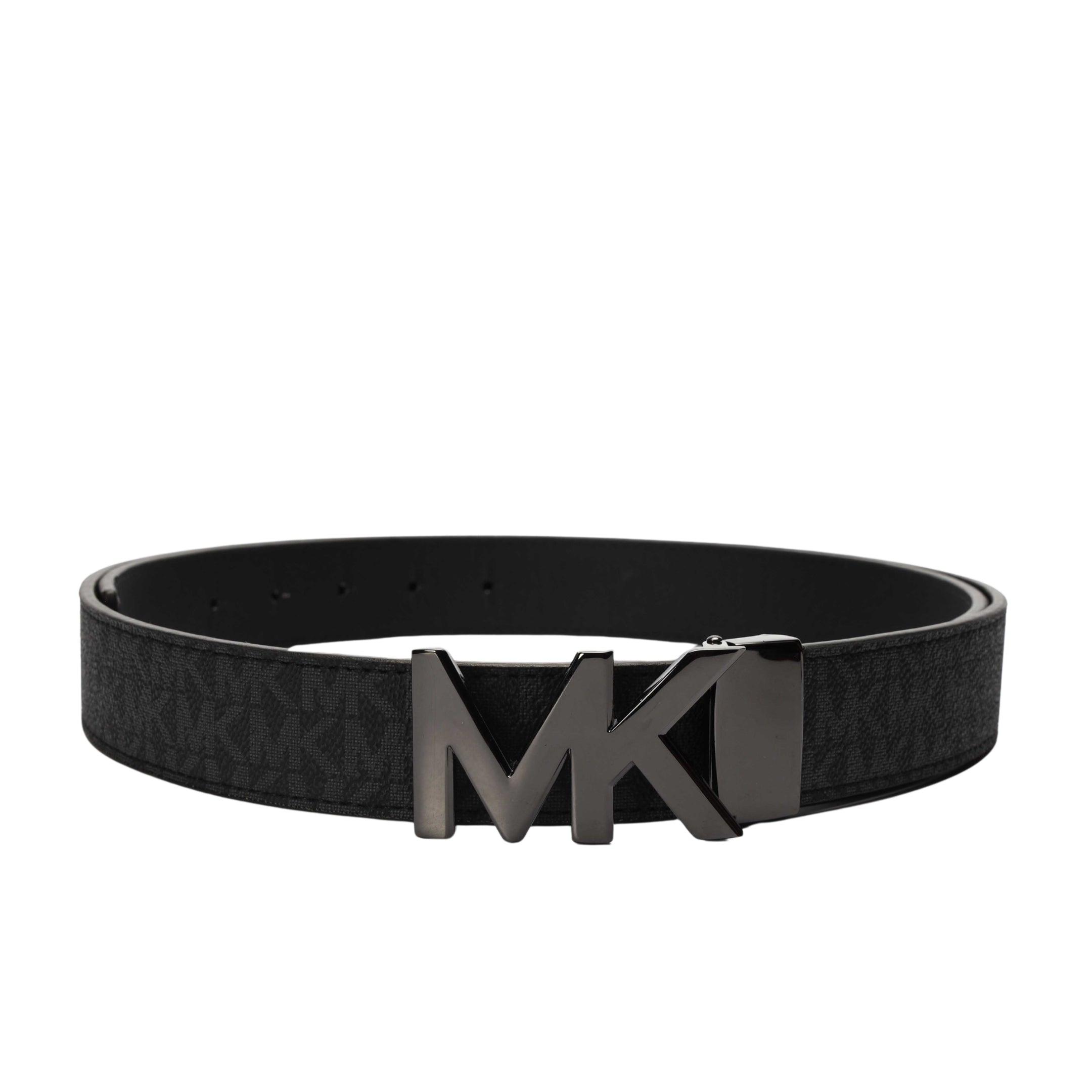 Michael Kors Black Logo Reversible Leather Belt