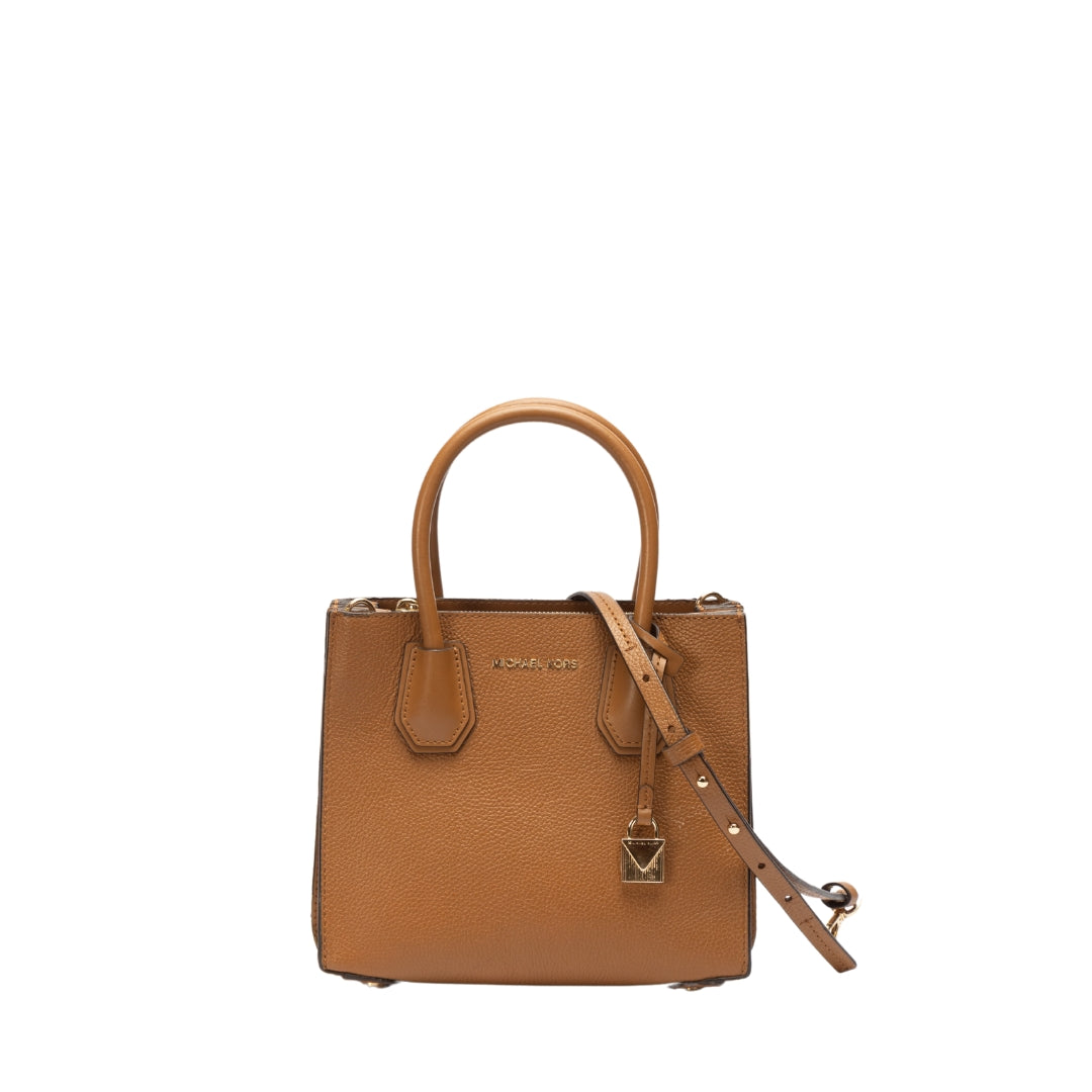 Michael Kors Brown Mercer Medium Leather Satchel