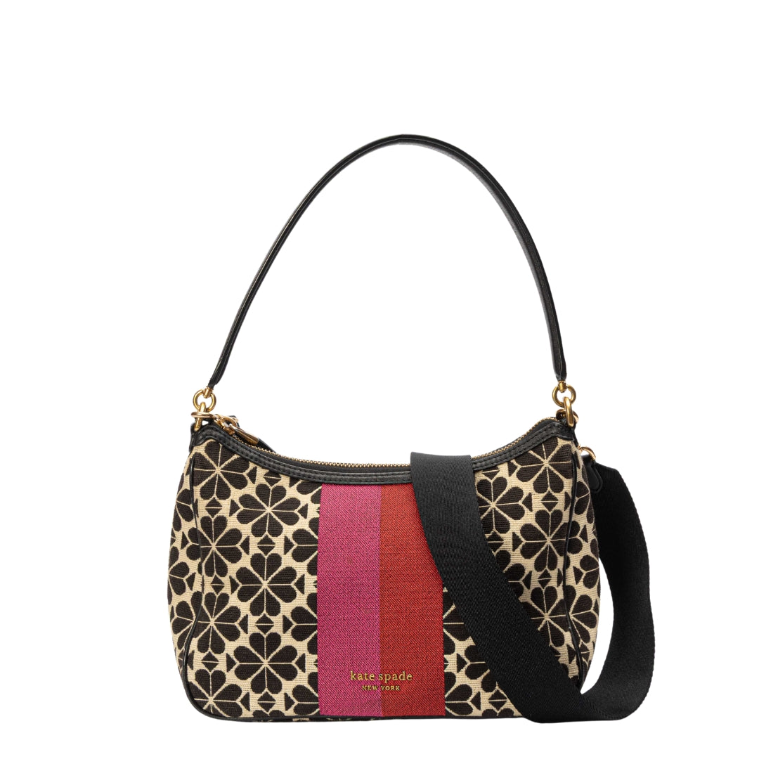 Kate Spade Flower Jacquard Stripe Convertible Shoulder Bag