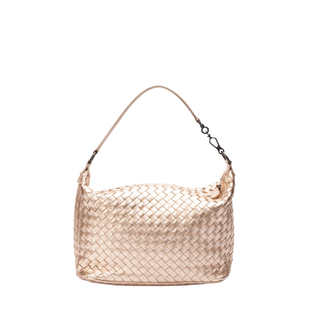 Bottega Veneta Intrecciato Metallic Hobo Bag