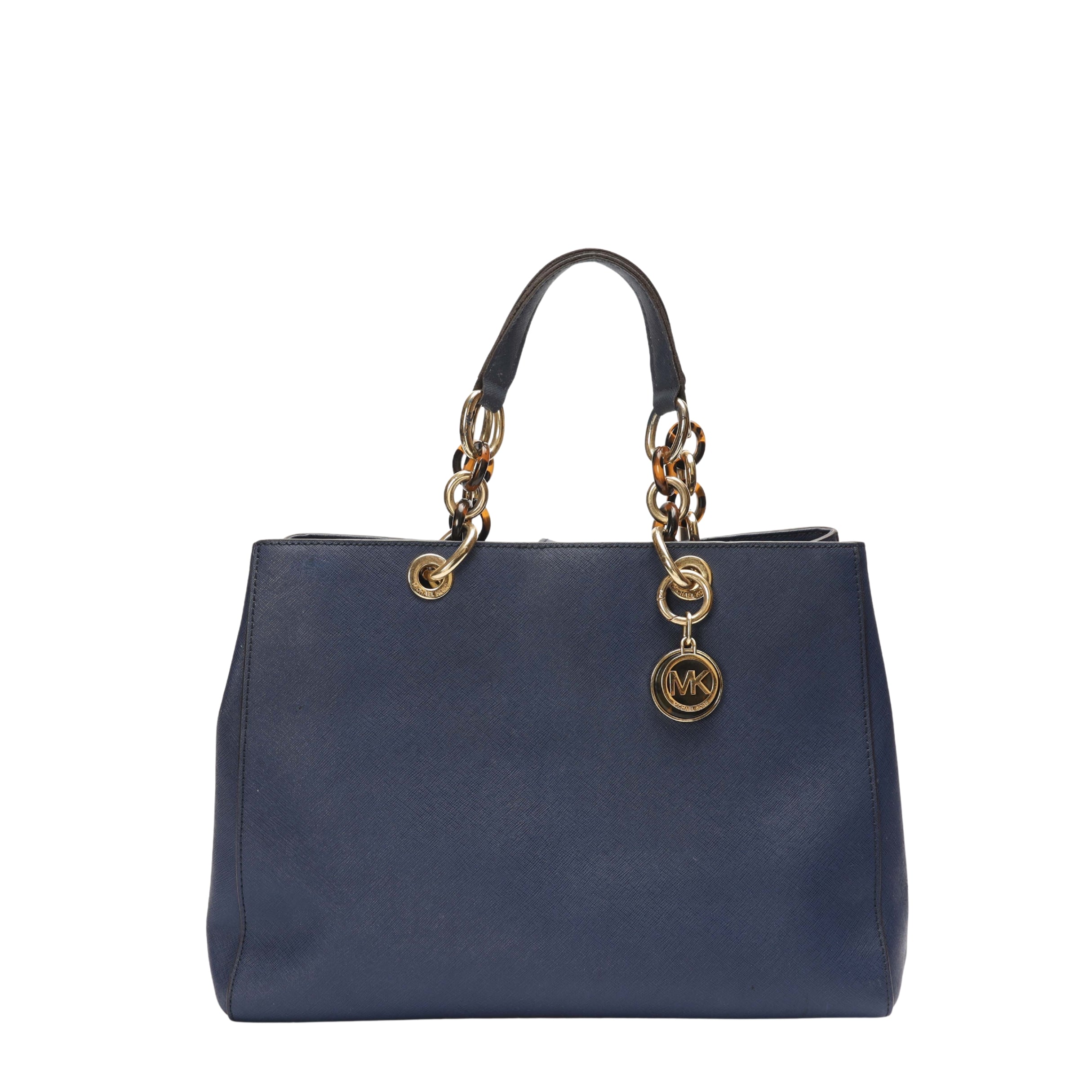Michael Kors Cynthia Navy Convertible Satchel