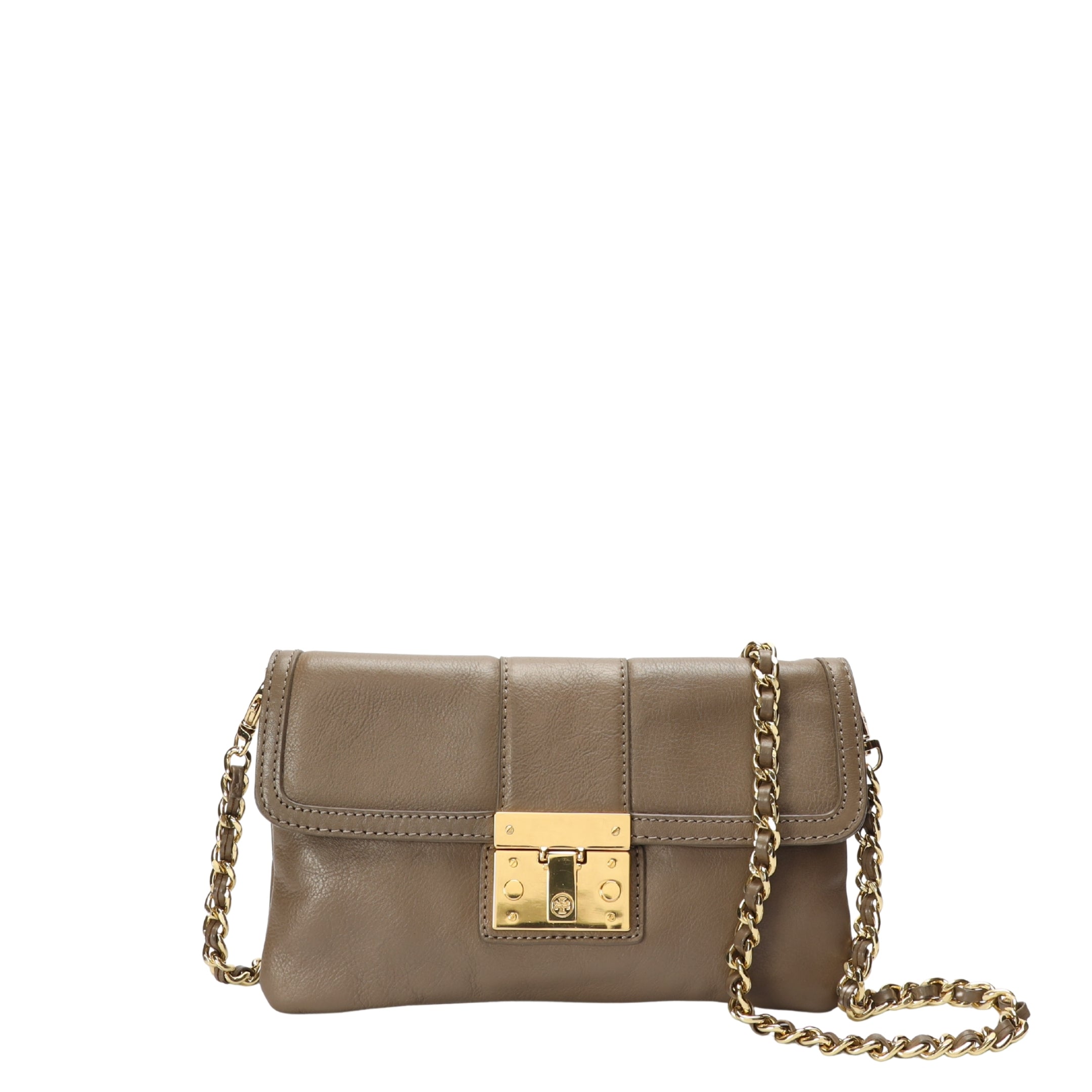 Tory Burch Beige Leather Crossbody Bag