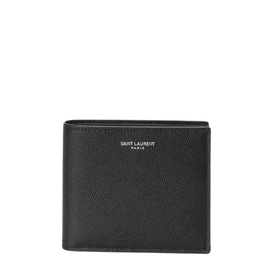 Saint Laurent East/West in Grain de Poudre Leather Wallet