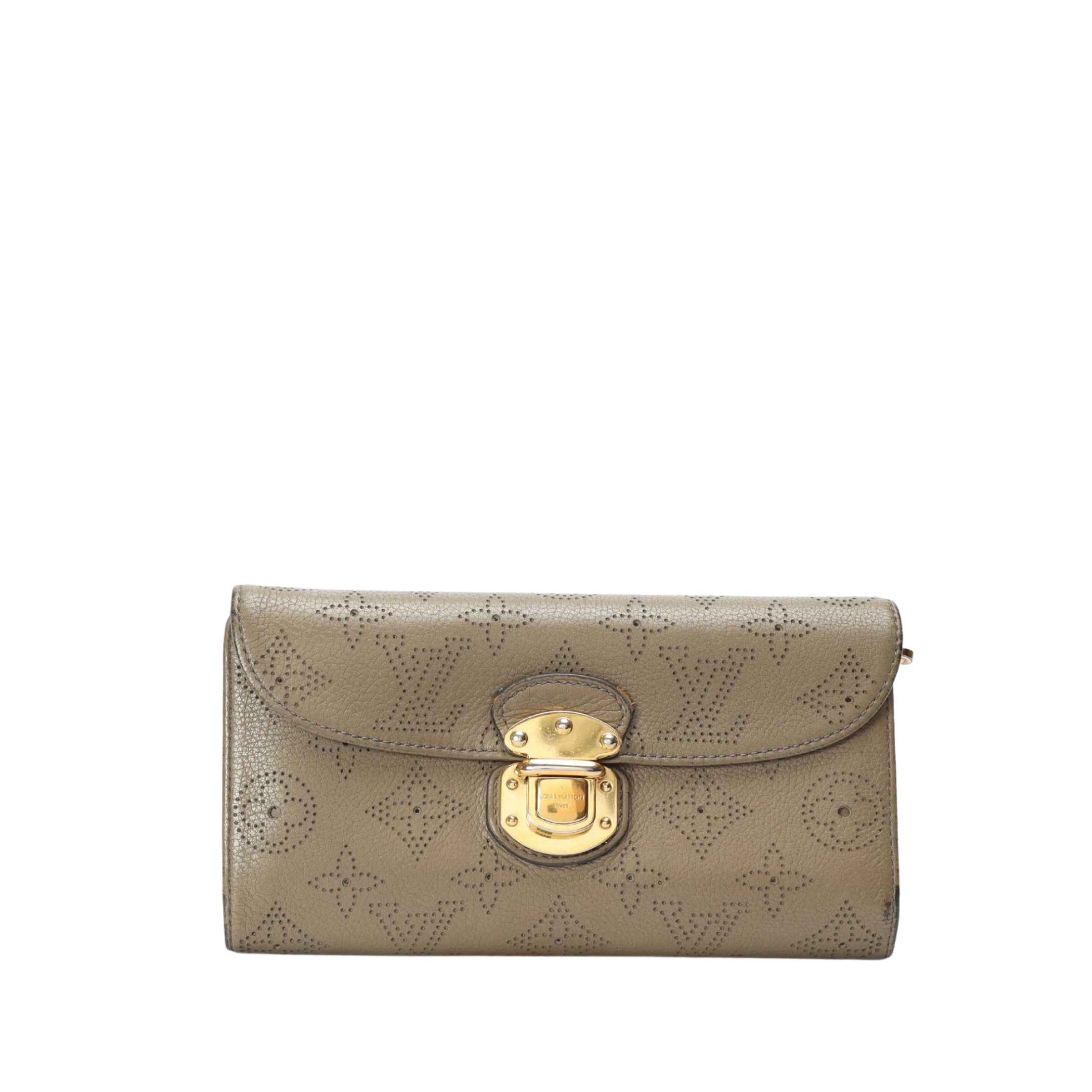 Louis Vuitton Taupe Monogram Mahina Amelia Wallet