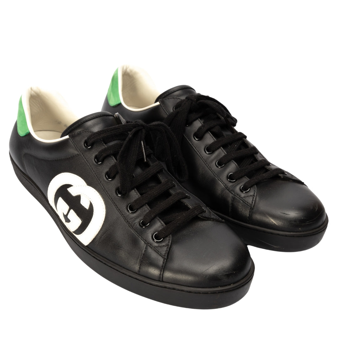 Gucci Interlocking G Tricolor Leather Low Top Sneakers