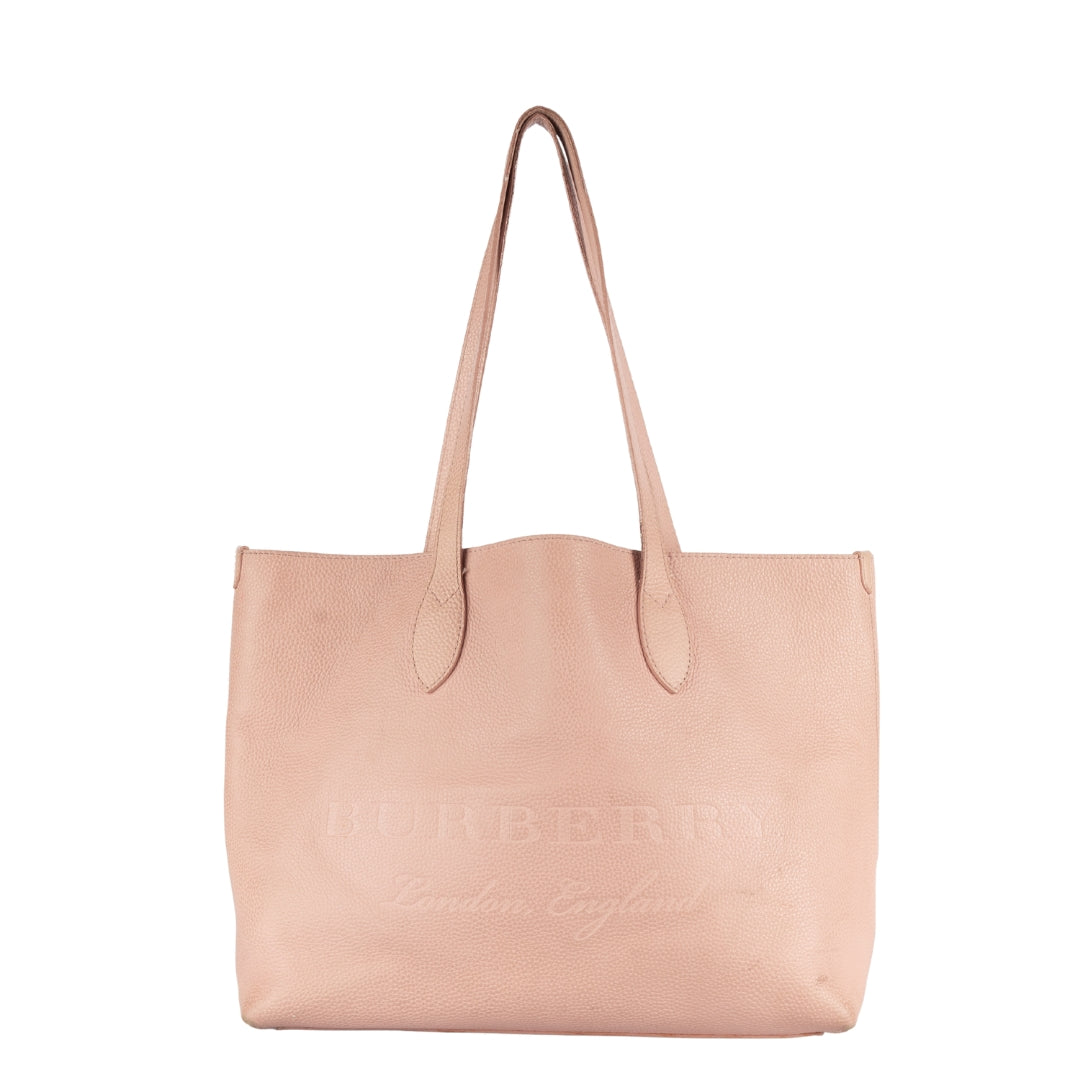 Burberry Pink Pebbled Leather Remington Tote Bag