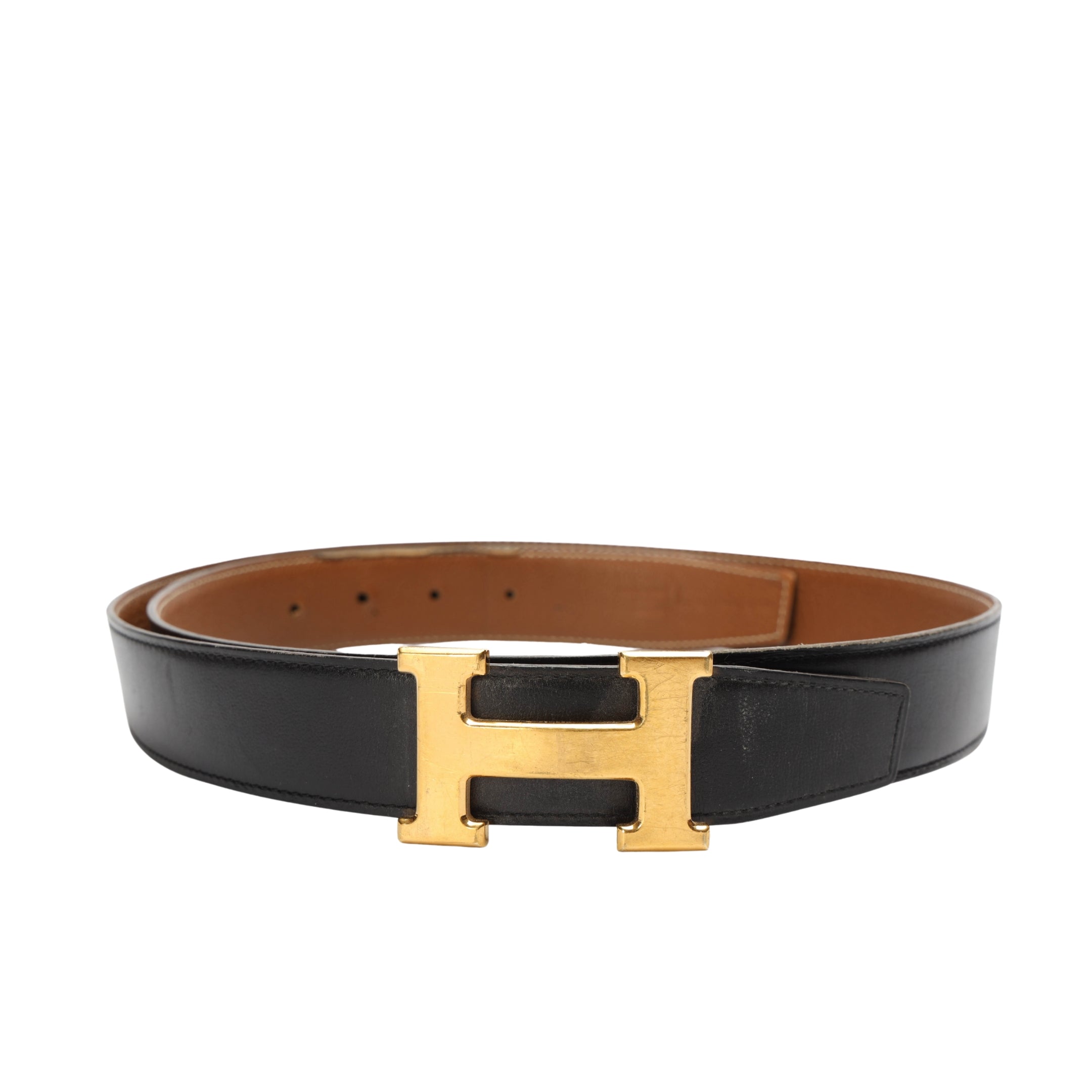 Hermes Constance Reversible Leather Buckle Belt