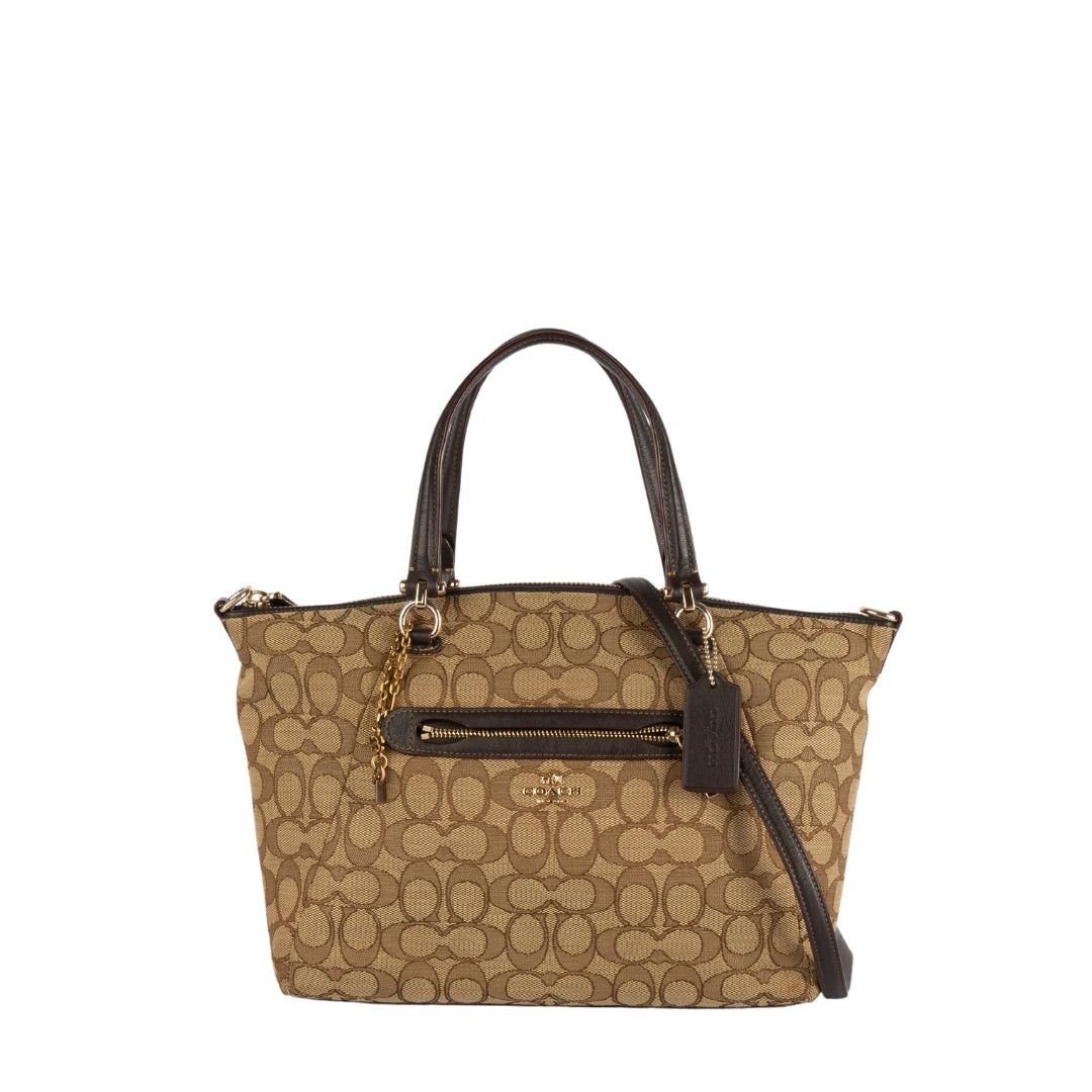 Coach Signature Jacquard Prairie Satchel