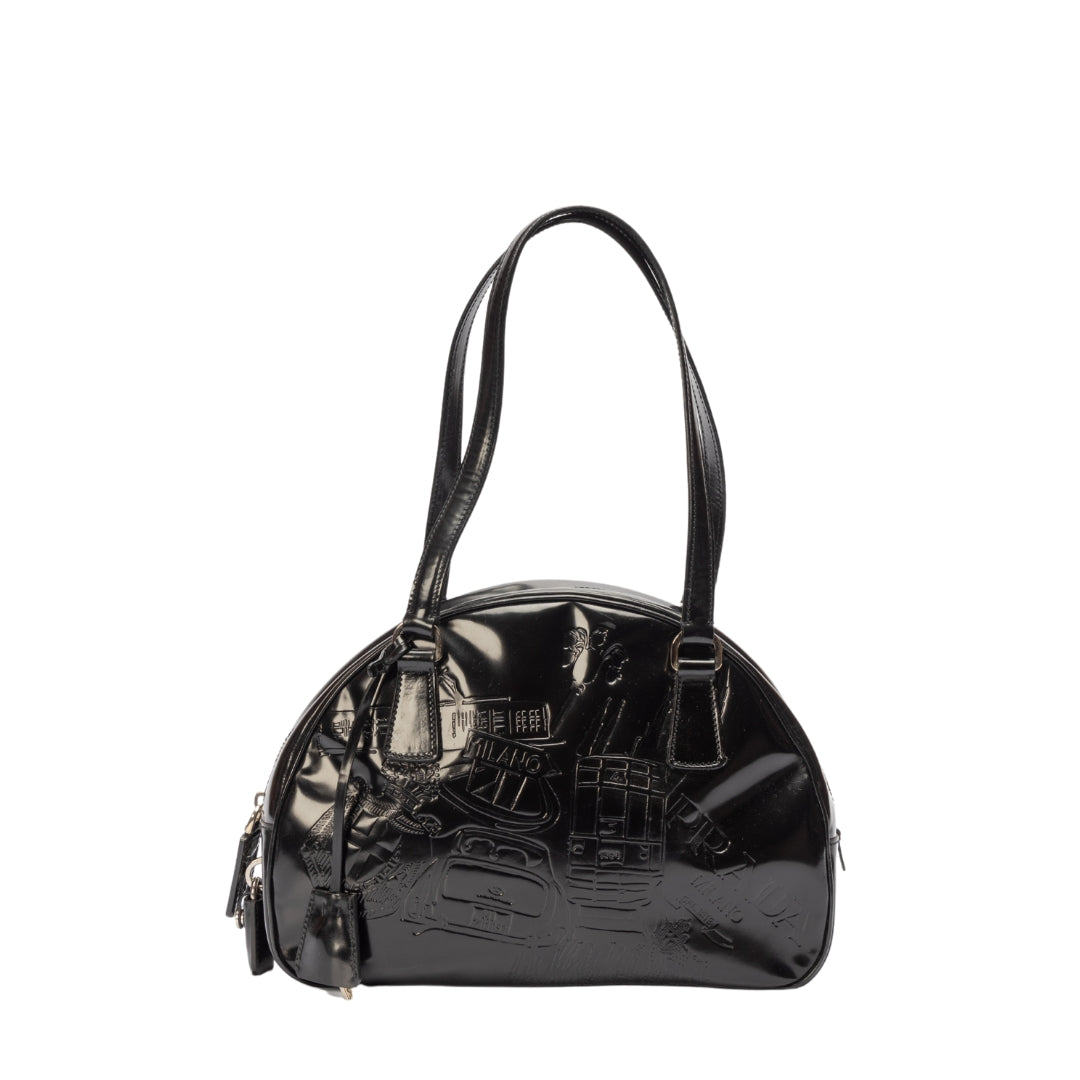 Prada Black Calfskin Shoulder Bag