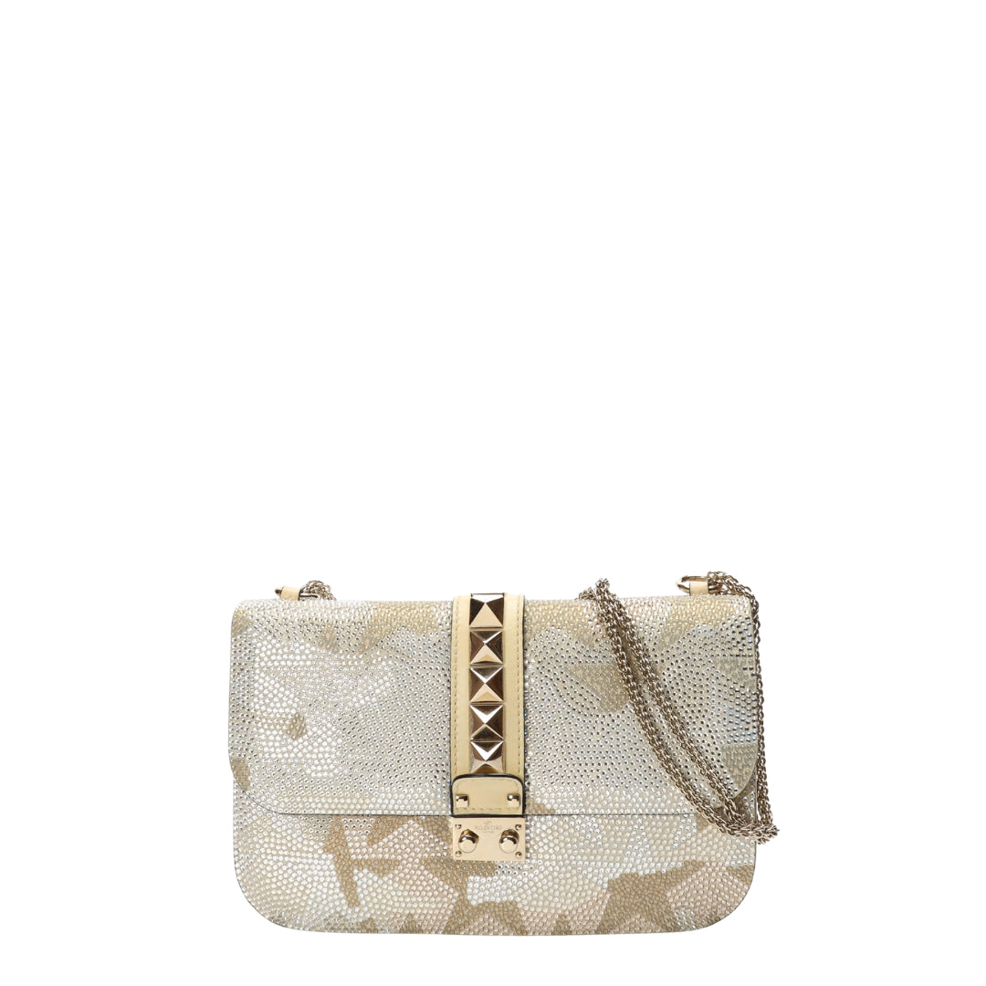 Valentino Embelished Glam Lock Rockstud Flap Bag