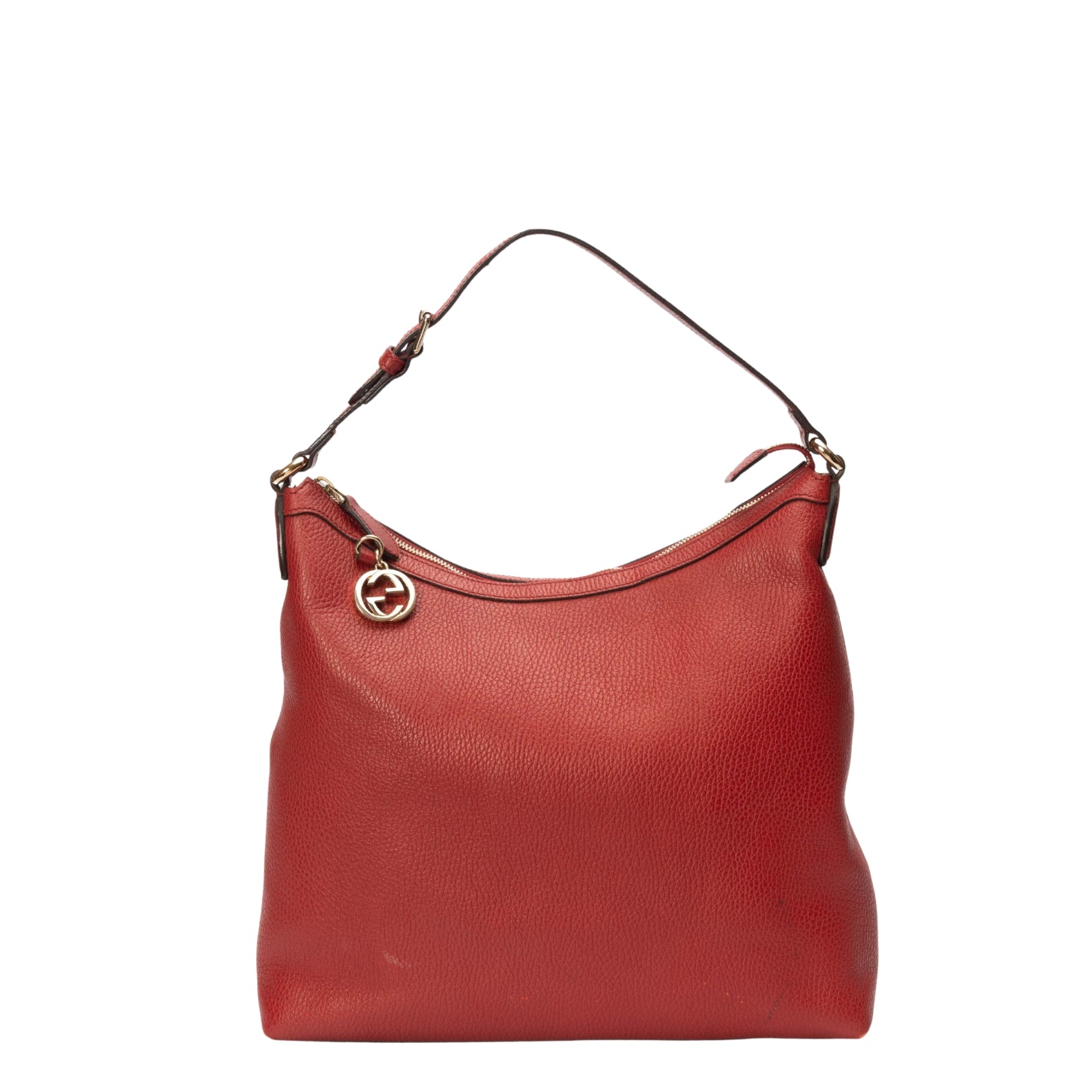 Gucci Red GG Charm Hobo Bag